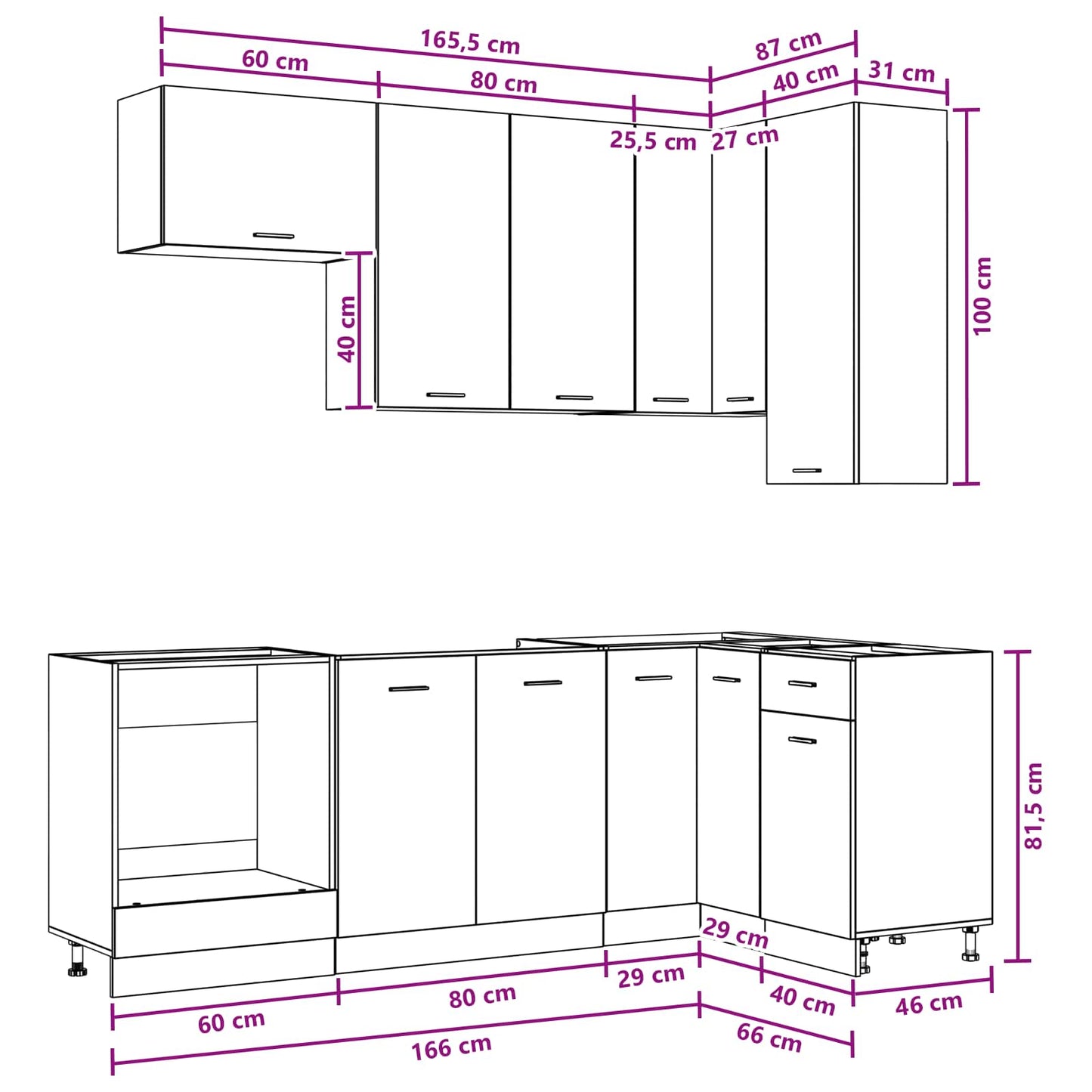vidaXL Μονάδα κουζίνας LYON 8 pcs Artisan Δρυς Επεξεργασμένο Ξύλο