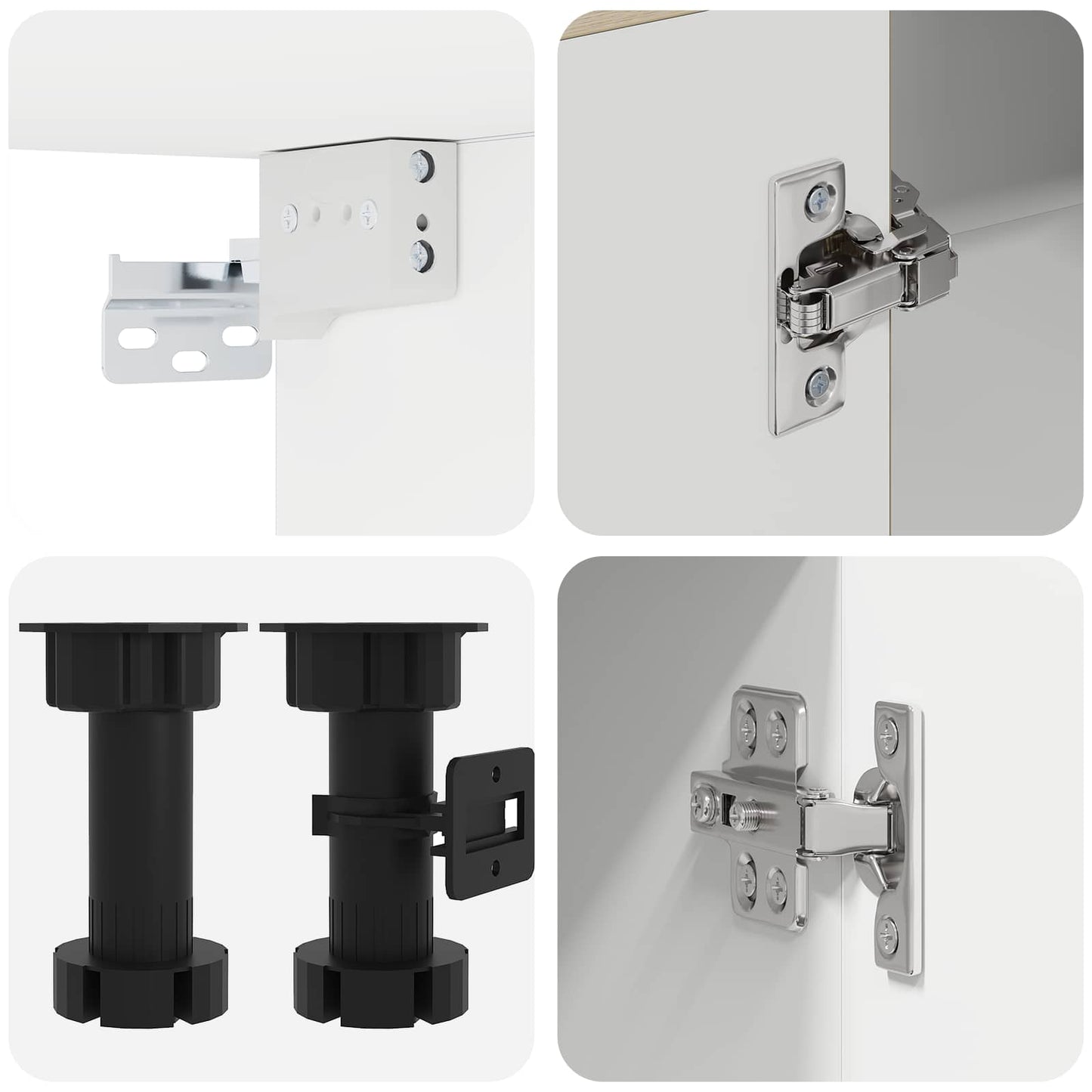 vidaXL Μονάδα κουζίνας KALMAR 8 pcs Μαύρο Επεξεργασμένο Ξύλο