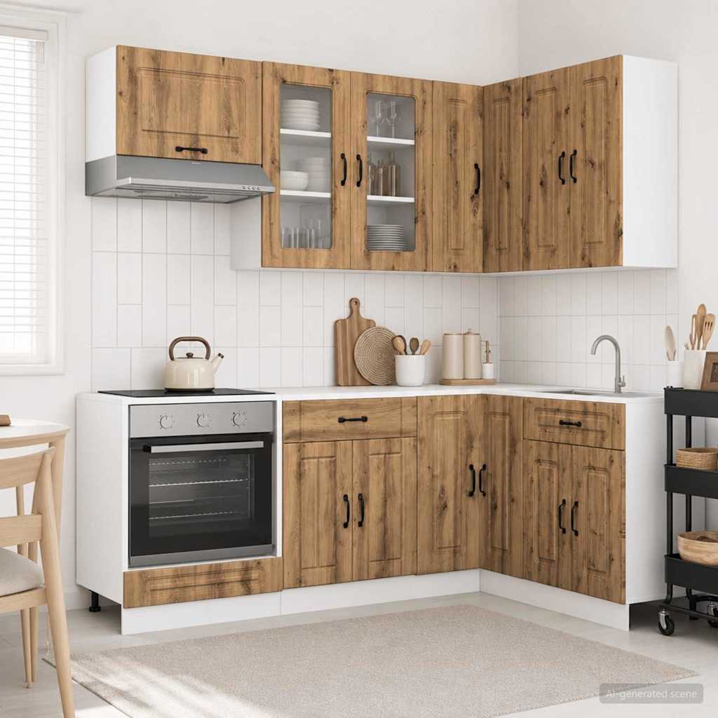 vidaXL Μονάδα κουζίνας KALMAR 8 pcs Artisan Δρυς Επεξεργασμένο Ξύλο