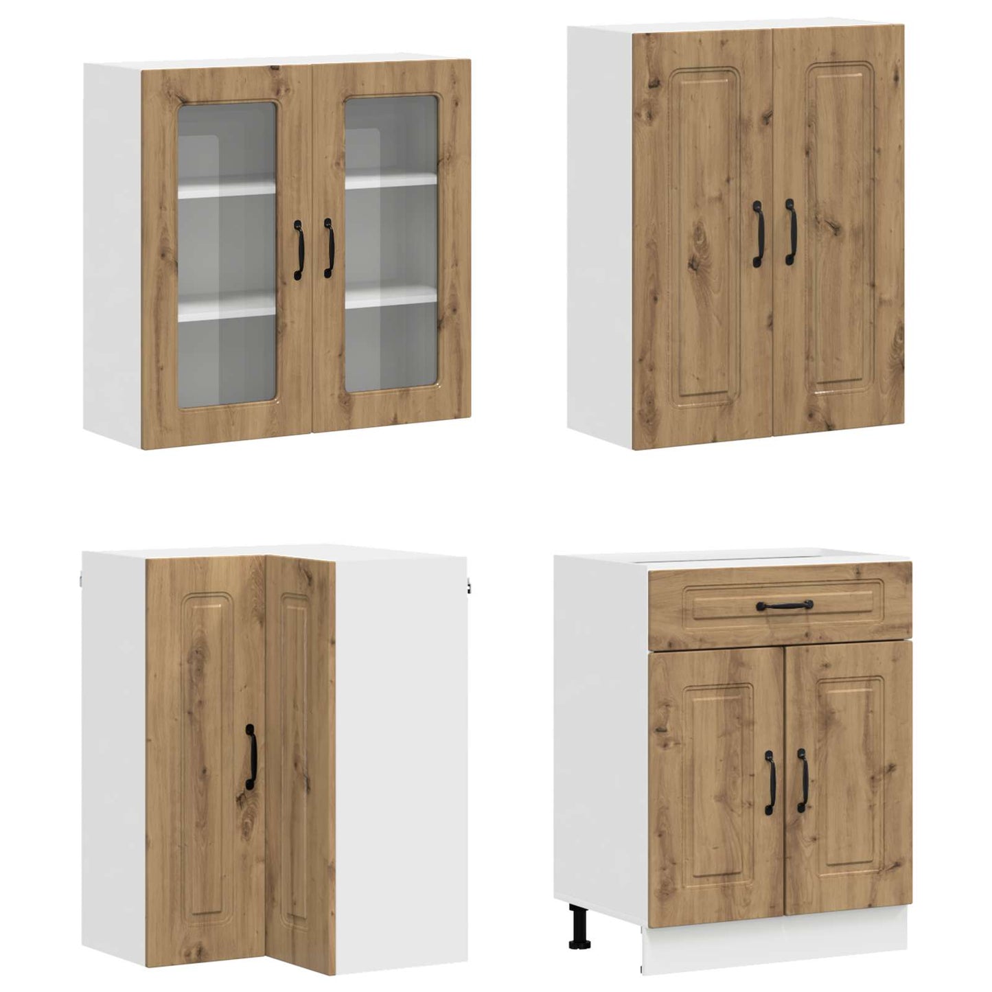 vidaXL Μονάδα κουζίνας KALMAR 8 pcs Artisan Δρυς Επεξεργασμένο Ξύλο