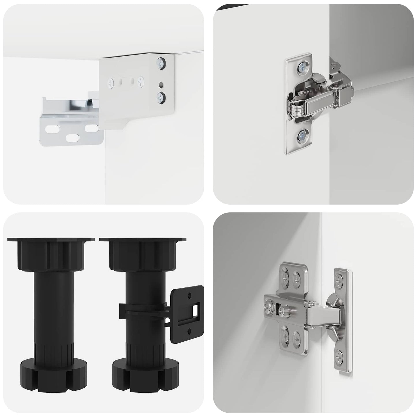 vidaXL Μονάδα κουζίνας KALMAR 8 pcs Μαύρο Επεξεργασμένο Ξύλο
