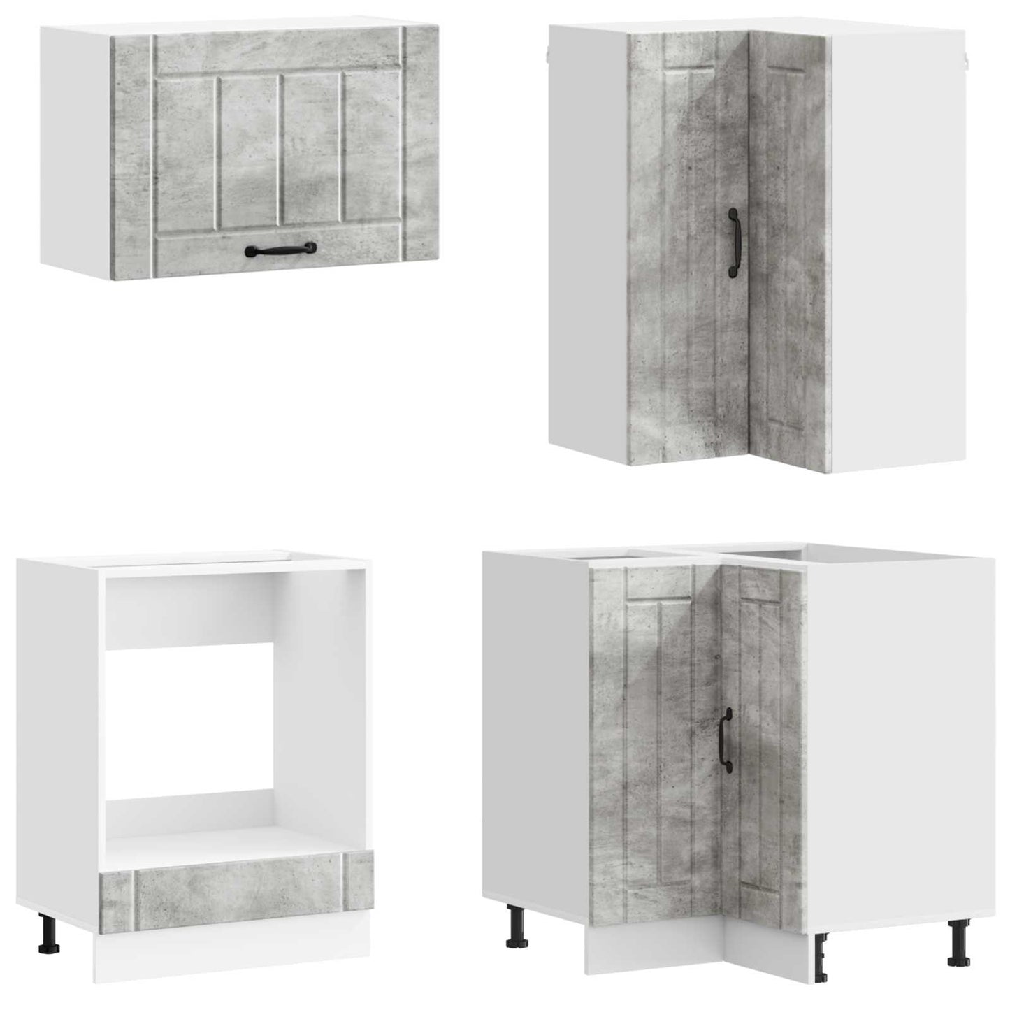 vidaXL Μονάδα κουζίνας LUCCA 8 pcs Γκρι Σκυροδέματος