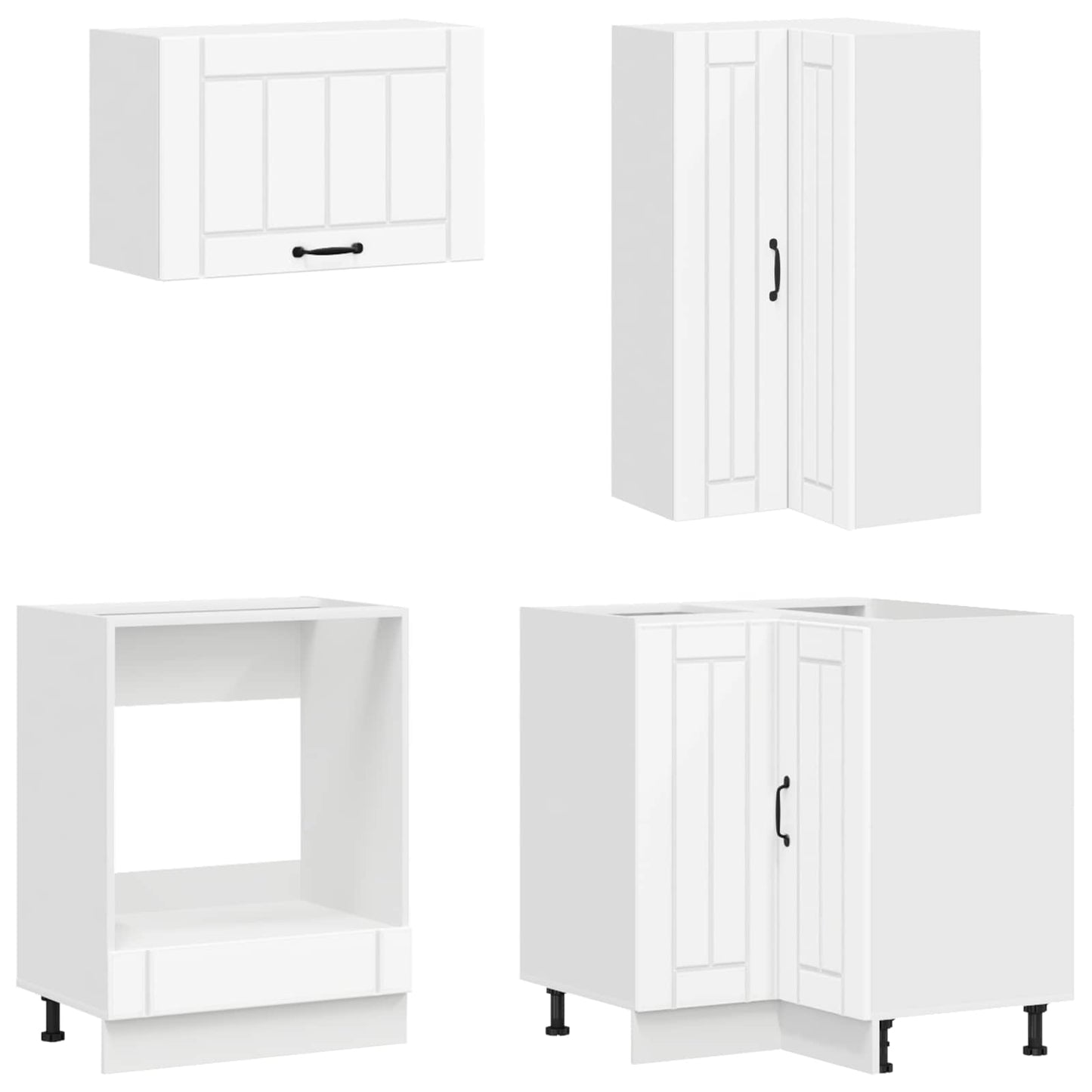 vidaXL Μονάδα κουζίνας LUCCA 8 pcs Λευκό Επεξεργασμένο Ξύλο