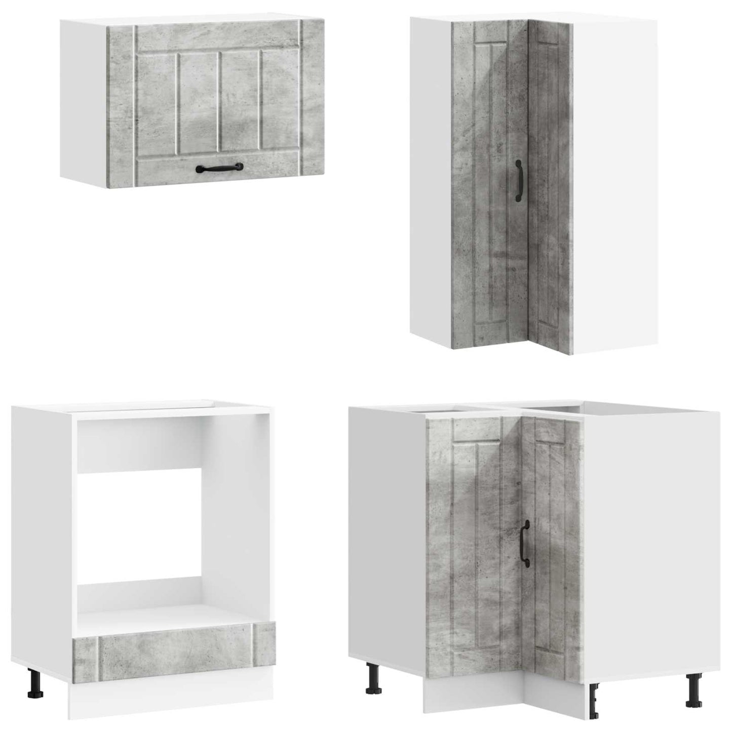 vidaXL Μονάδα κουζίνας LUCCA 8 pcs Γκρι Σκυροδέματος