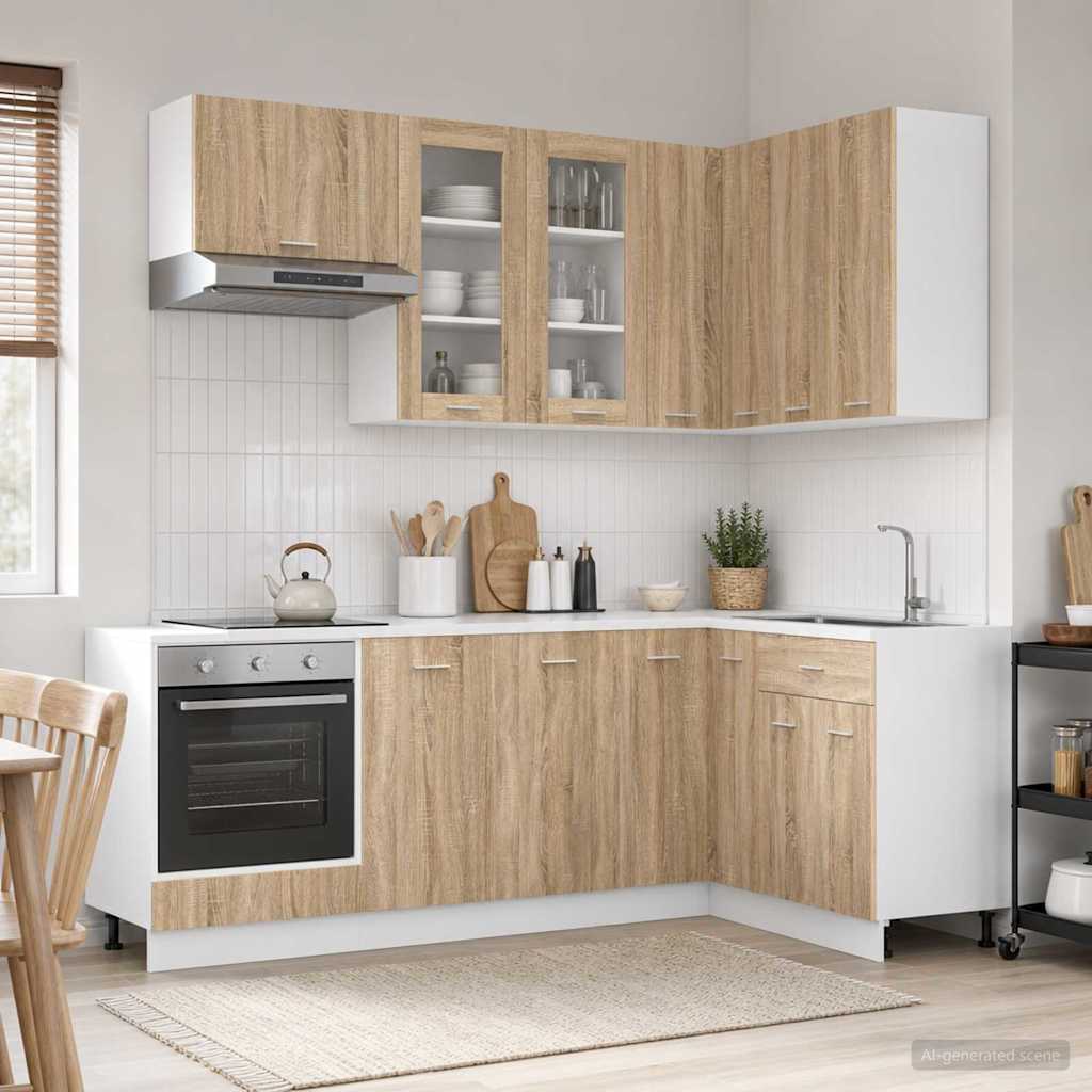 vidaXL Μονάδα κουζίνας LYON 8 pcs Sonoma Δρυς Επεξεργασμένο Ξύλο