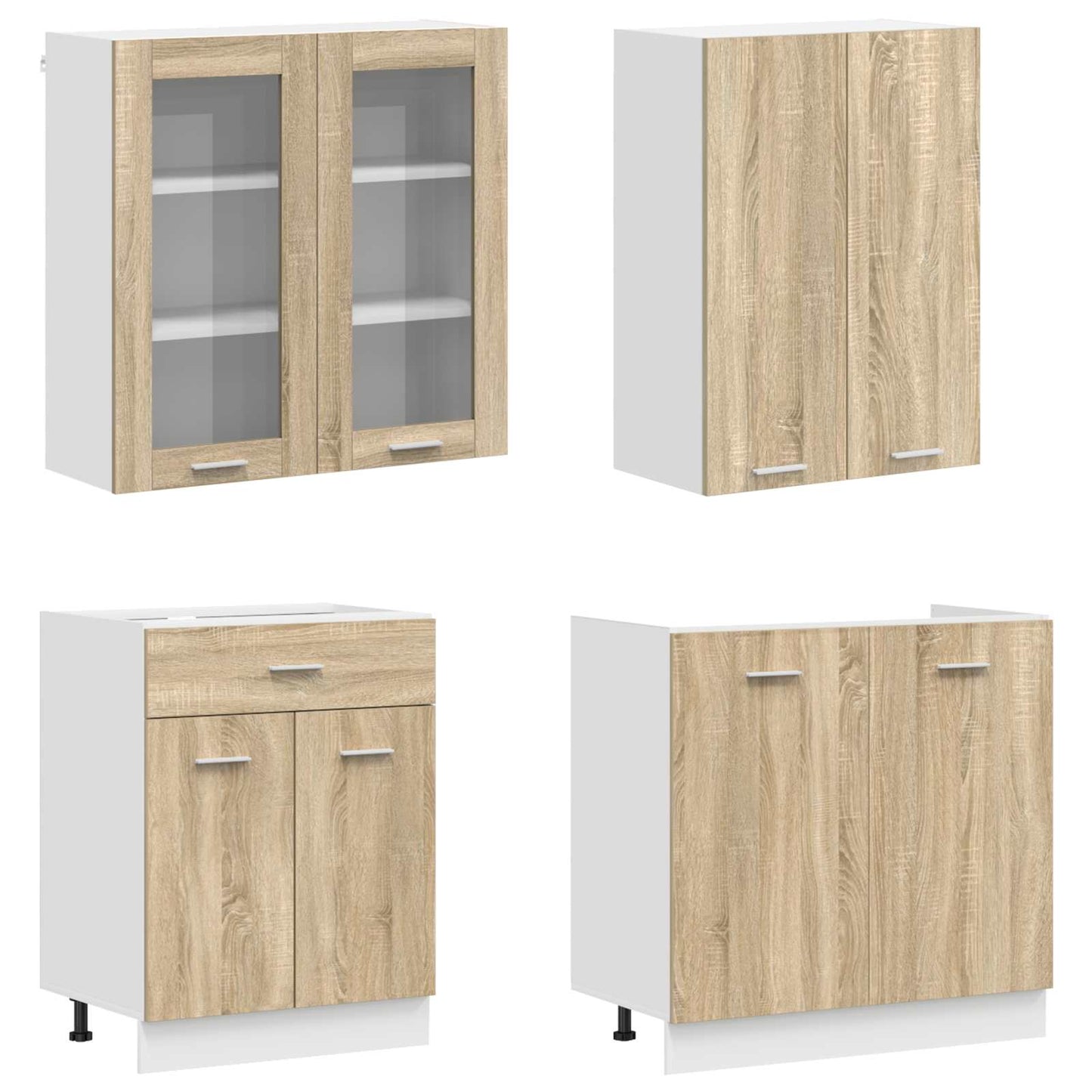 vidaXL Μονάδα κουζίνας LYON 8 pcs Sonoma Δρυς Επεξεργασμένο Ξύλο