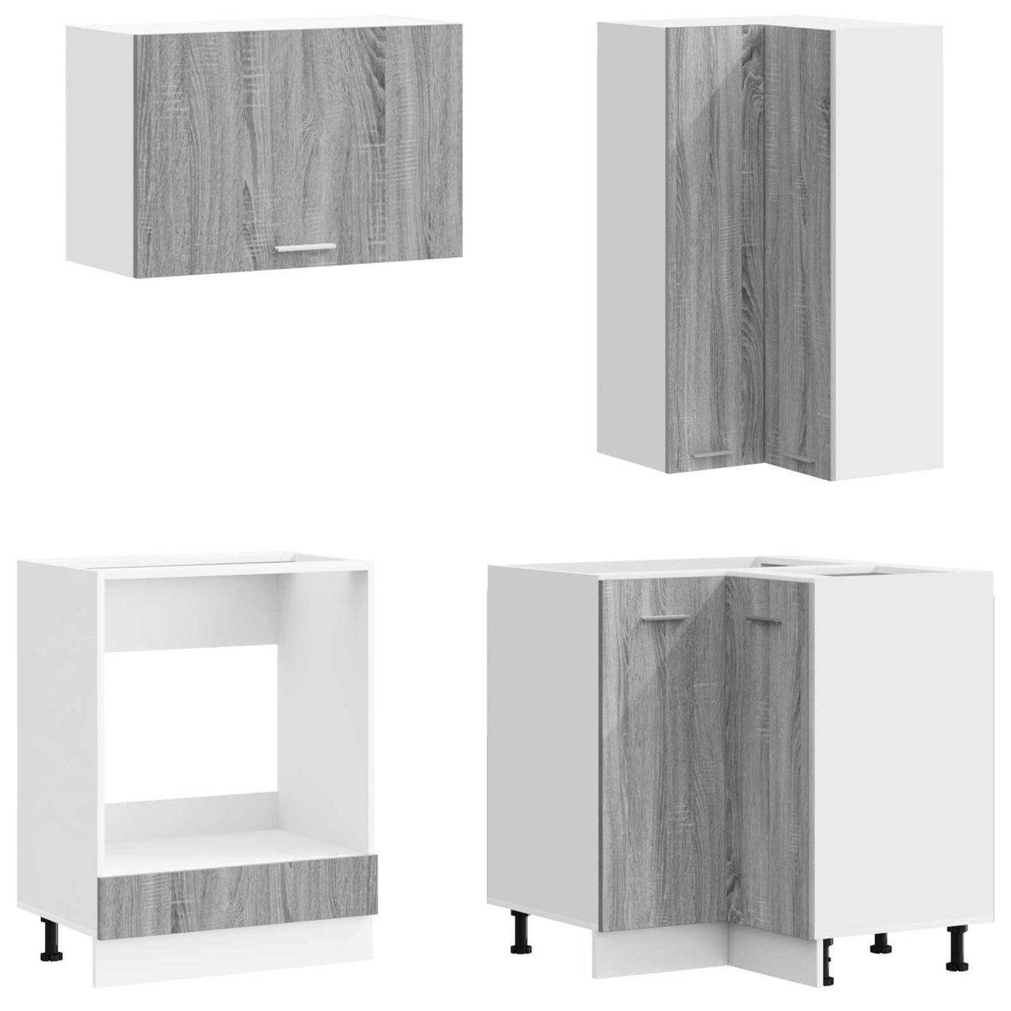 vidaXL Μονάδα κουζίνας LYON 8 pcs Γκρι Sonoma Επεξεργασμένο Ξύλο