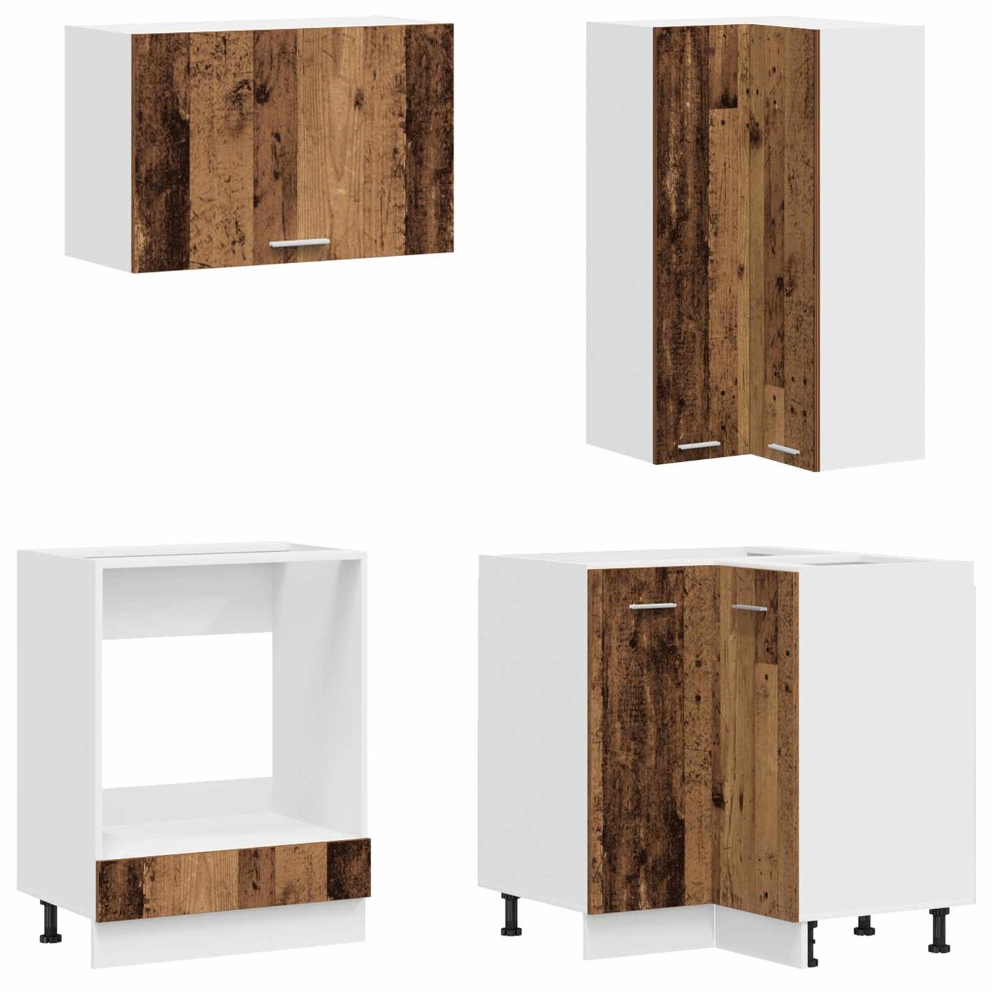 vidaXL Μονάδα κουζίνας LYON 8 pcs Παλαιωμένο ξύλο Επεξεργασμένο Ξύλο