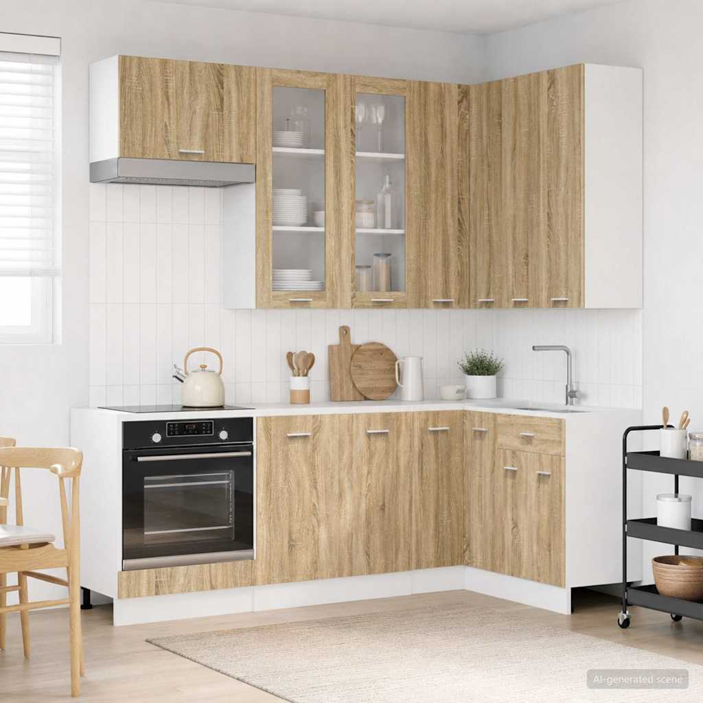 vidaXL Μονάδα κουζίνας LYON 8 pcs Sonoma Δρυς Επεξεργασμένο Ξύλο