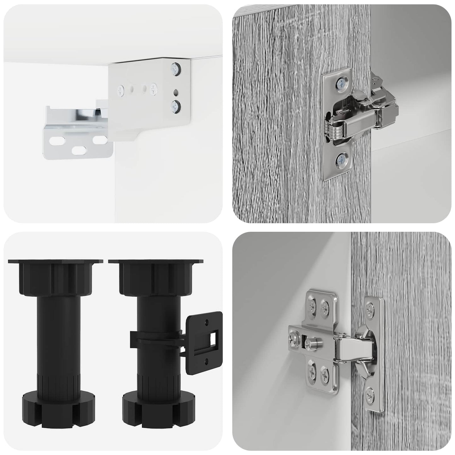 vidaXL Μονάδα κουζίνας LYON 8 pcs Γκρι Sonoma Επεξεργασμένο Ξύλο