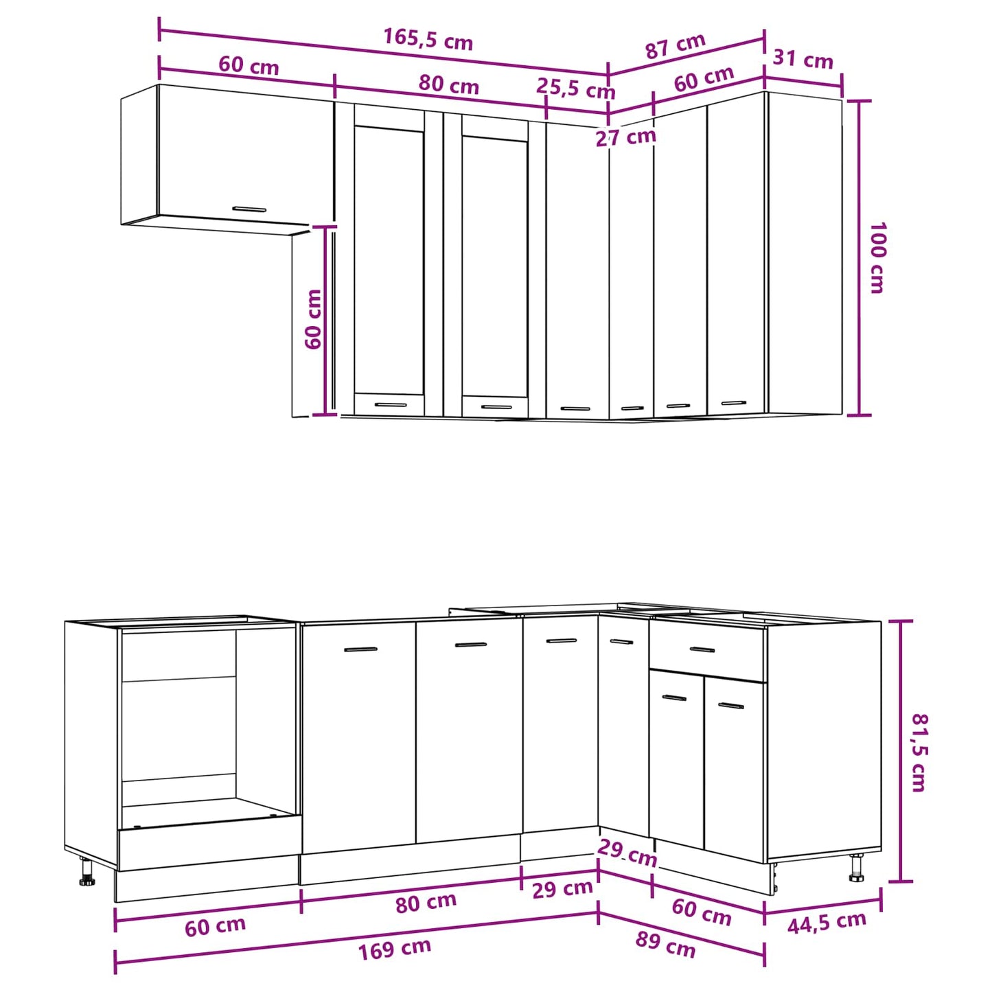 vidaXL Μονάδα κουζίνας LYON 8 pcs Γκρι Sonoma Επεξεργασμένο Ξύλο
