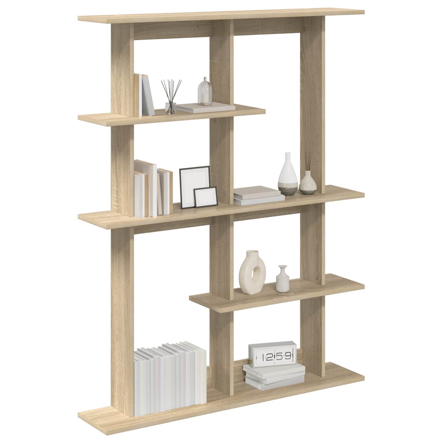 vidaXL Ράφι Τοίχου Sonoma Δρυς 102 x 20 x 130 εκ. Επεξεργασμένο Ξύλο