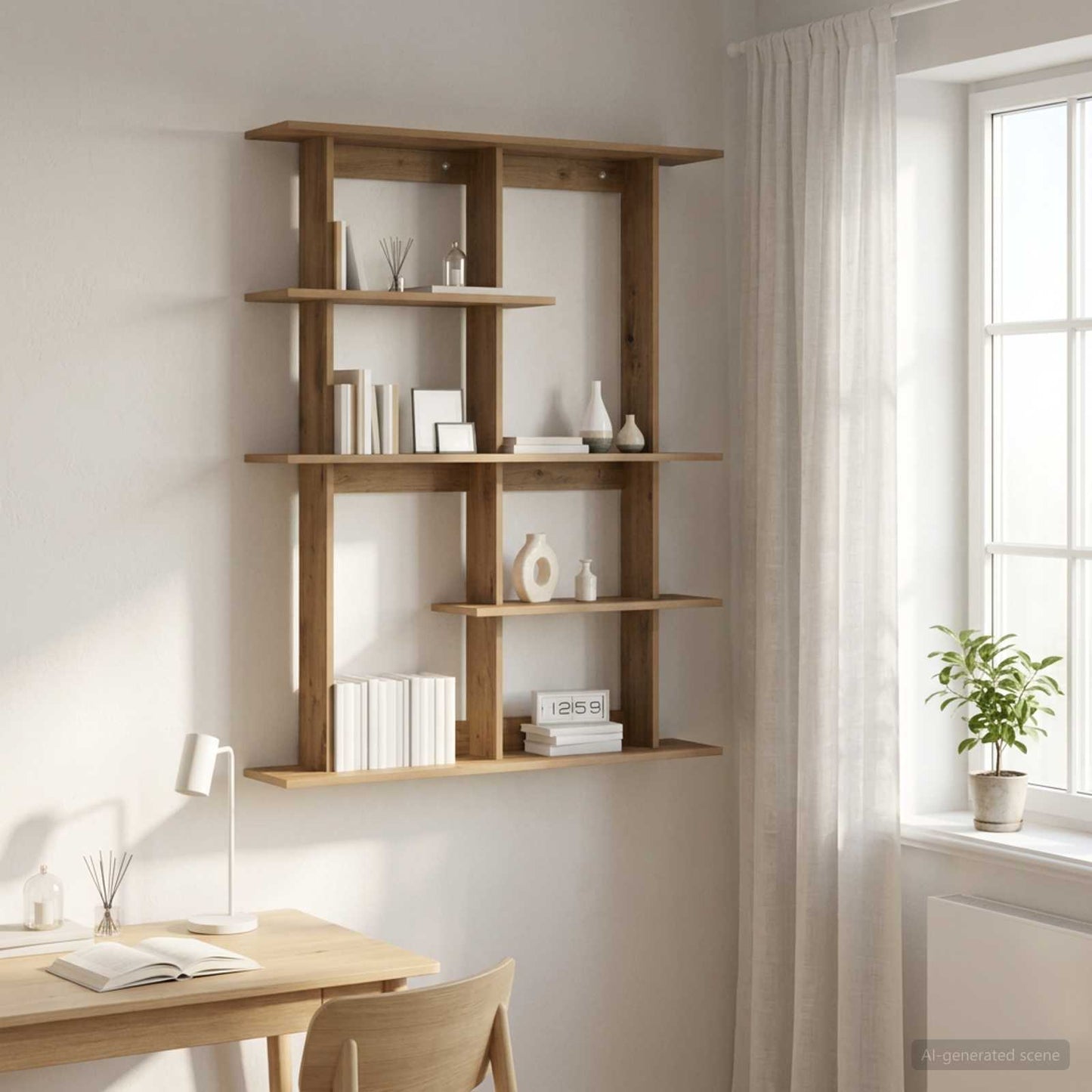 vidaXL Ράφι Τοίχου Artisan Δρυς 102 x 20 x 130 εκ. Επεξεργασμένο Ξύλο