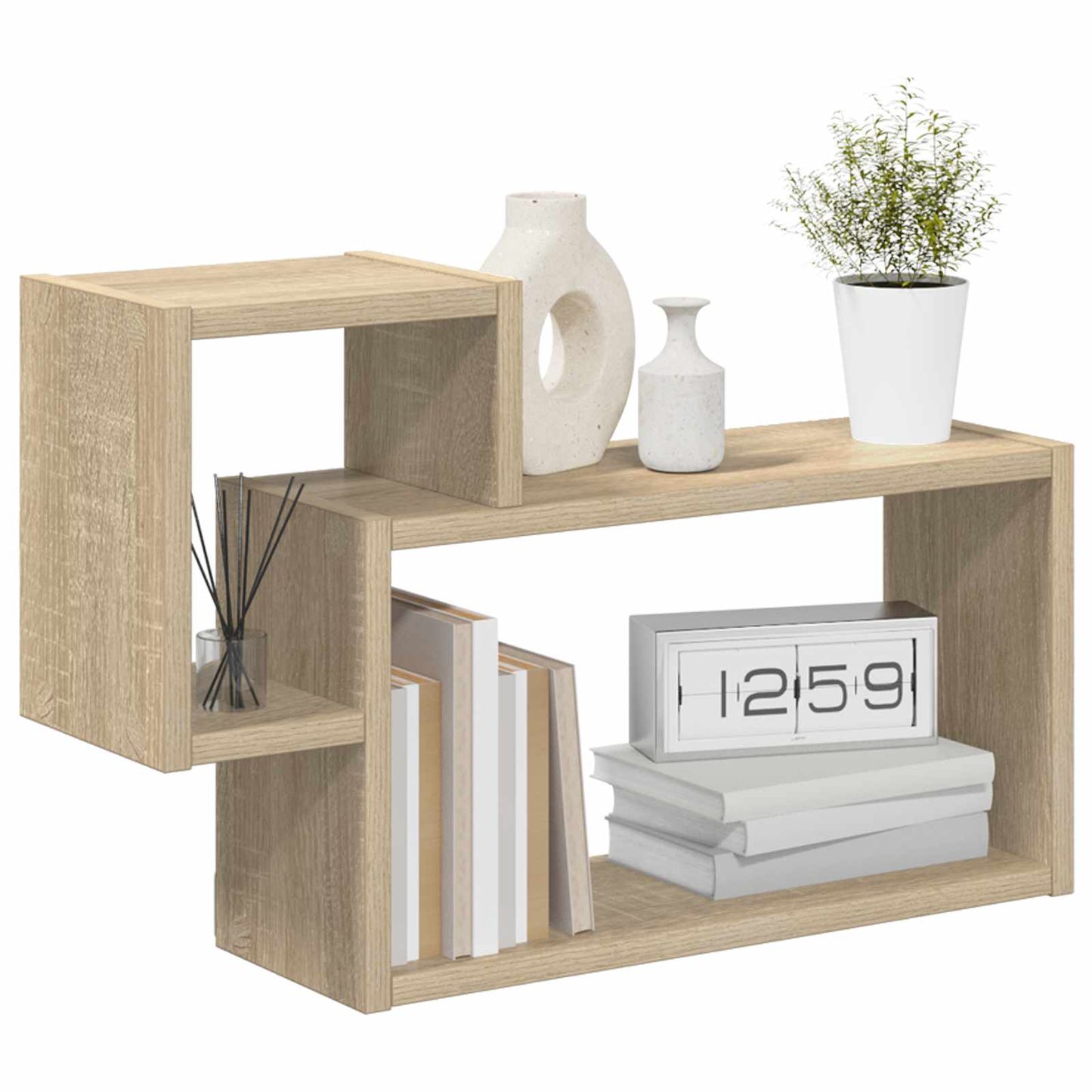 vidaXL Ράφι Τοίχου Επιτοίχιο Sonoma Δρυς 55 x 15 x 35 εκ.