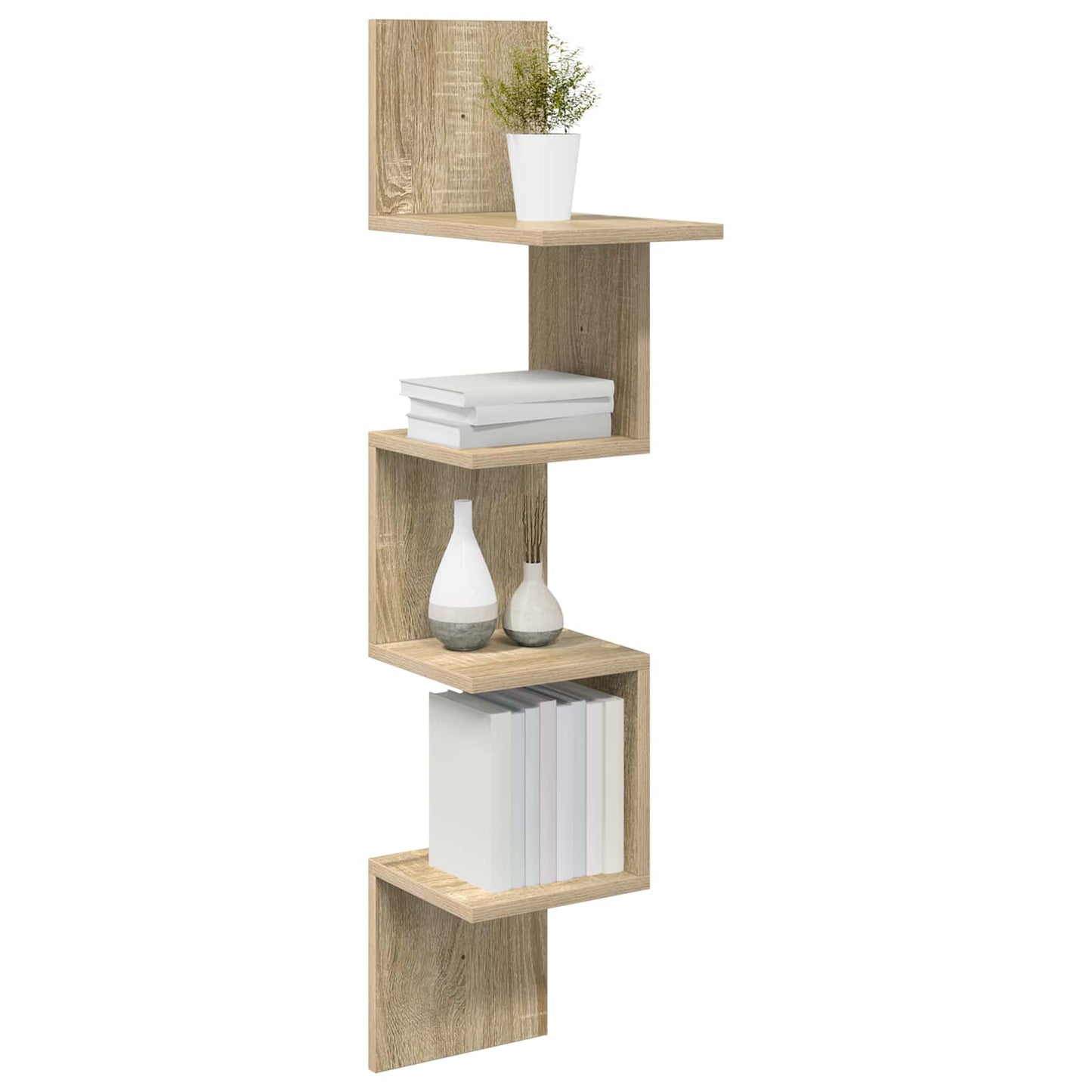 vidaXL Ράφι Τοίχου Επιτοίχιο Sonoma Δρυς 32 x 21 x 107 cm