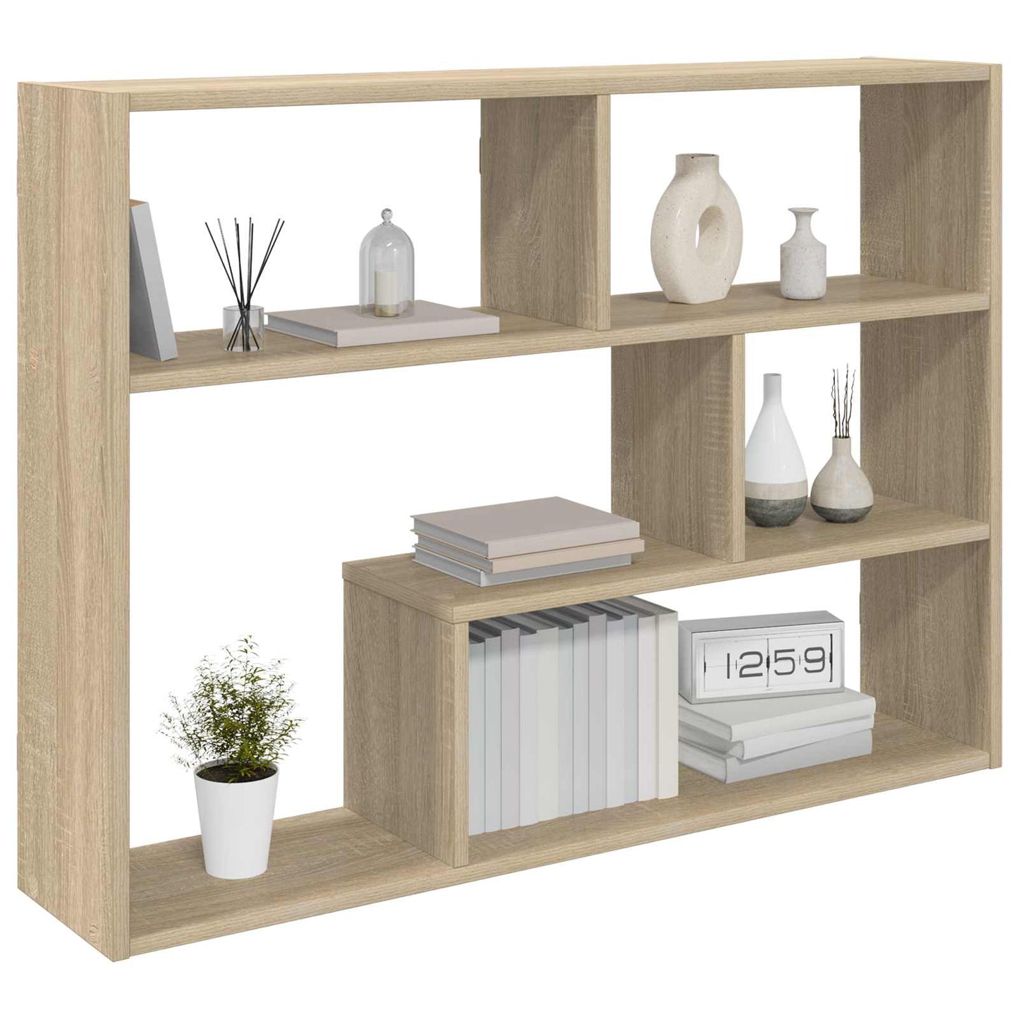 vidaXL Ράφι Τοίχου Επιτοίχιο Sonoma Δρυς 95 x 20 x 69,5 εκ.