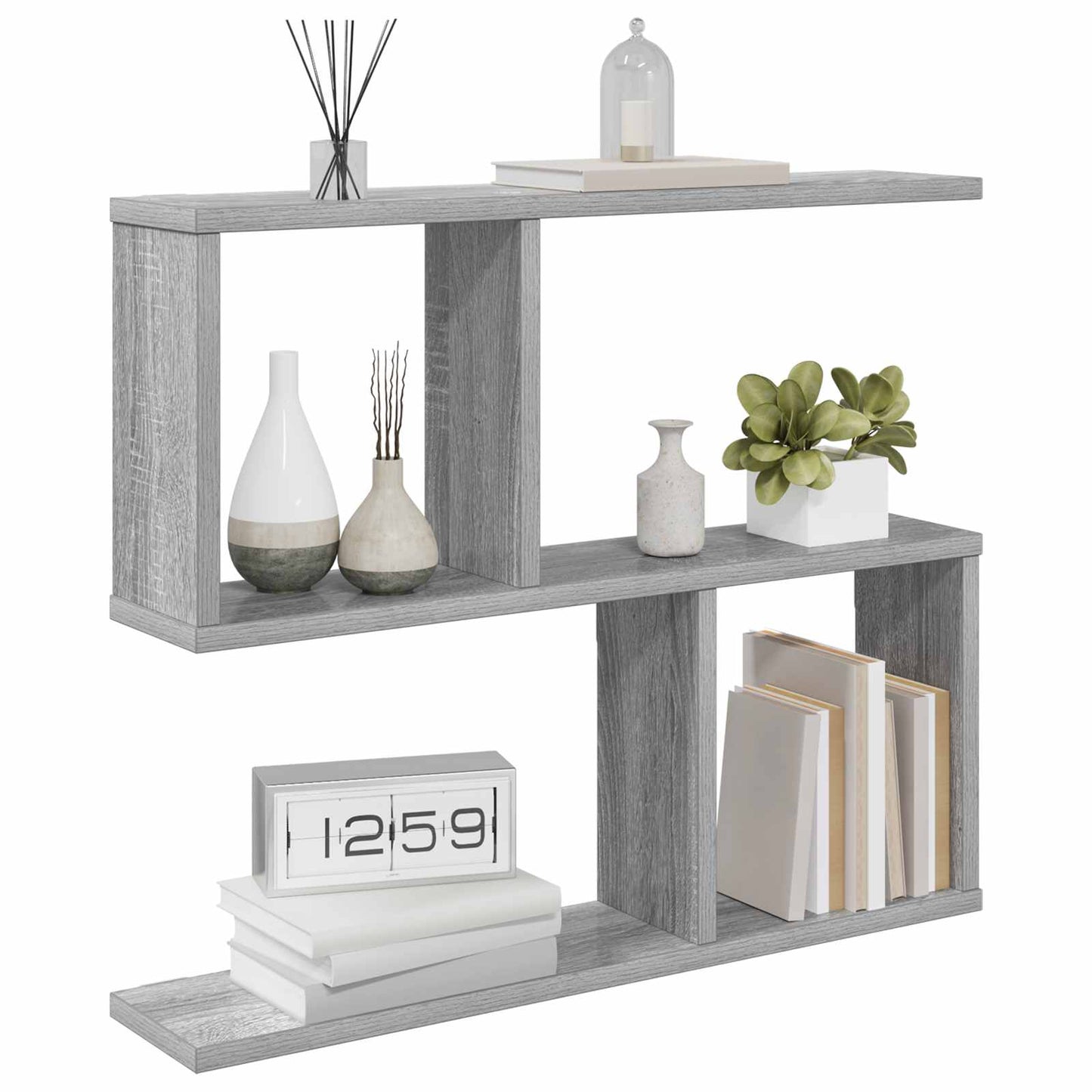 vidaXL Ράφι Τοίχου Γκρι Sonoma 60 x 12 x 50,5 εκ Επεξεργασμένο Ξύλο