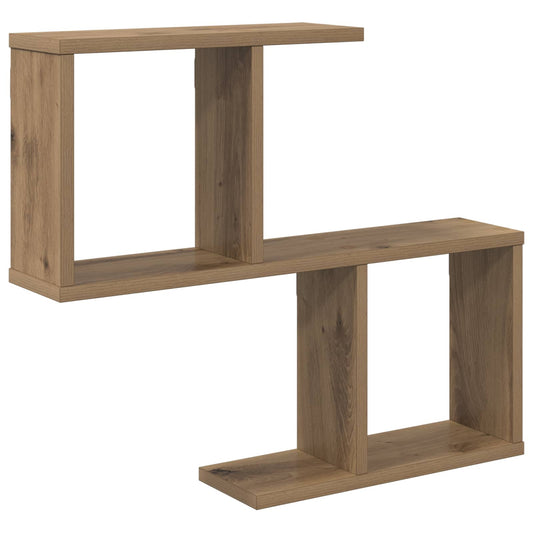 vidaXL Ράφι Τοίχου Artisan Δρυς 60 x 12 x 50,5 εκ Επεξεργασμένο Ξύλο