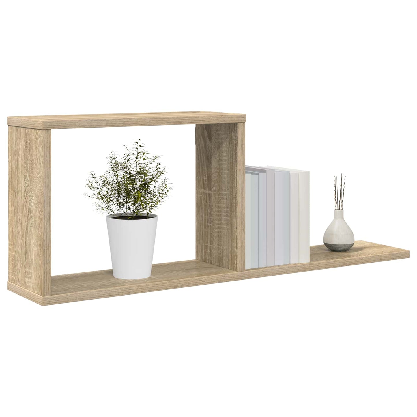 vidaXL Κρεμαστά ράφια 2 τμχ. Sonoma Δρυς 80 x 15 x 30 εκ
