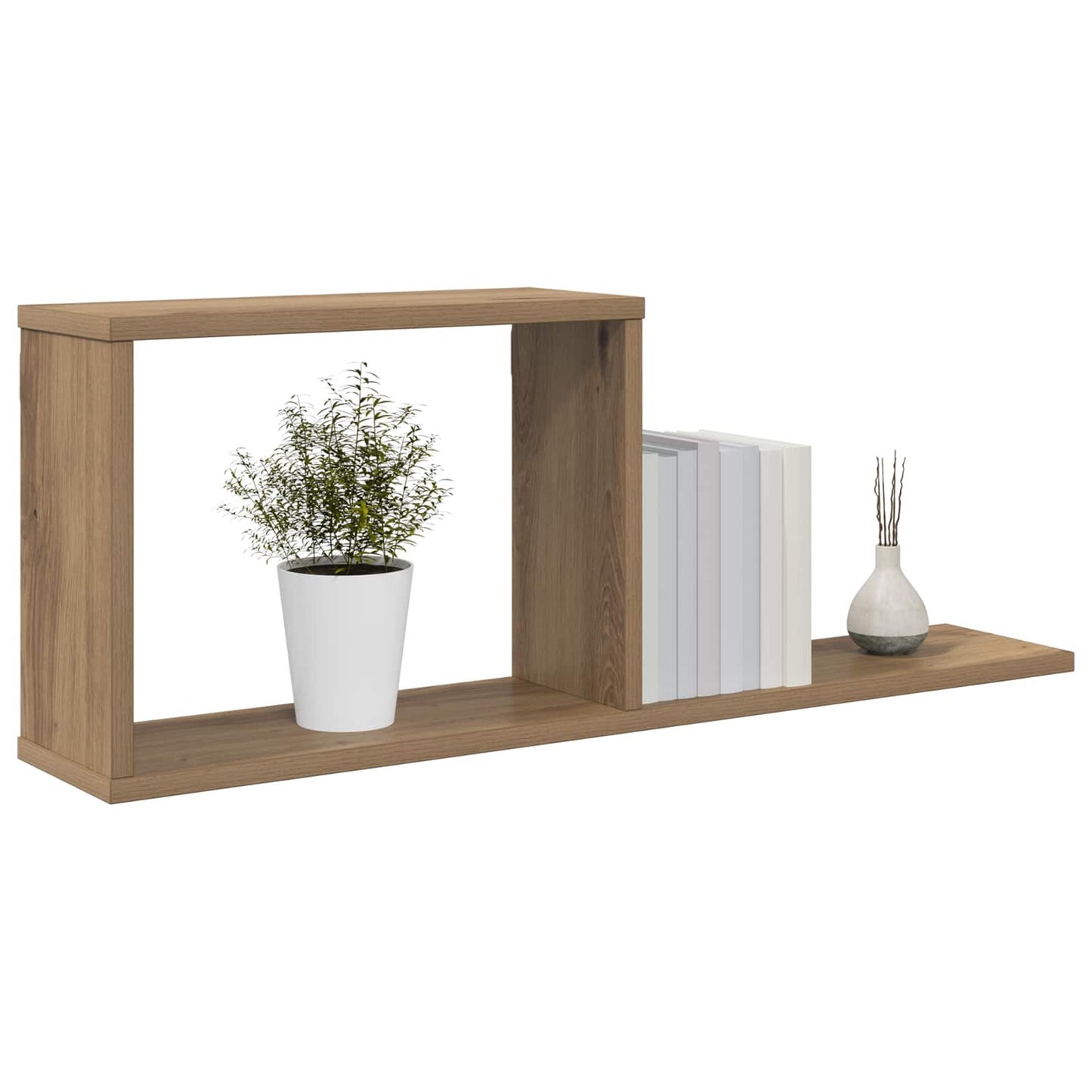 vidaXL Κρεμαστά ράφια 2 τμχ. Artisan Δρυς 80 x 15 x 30 εκ