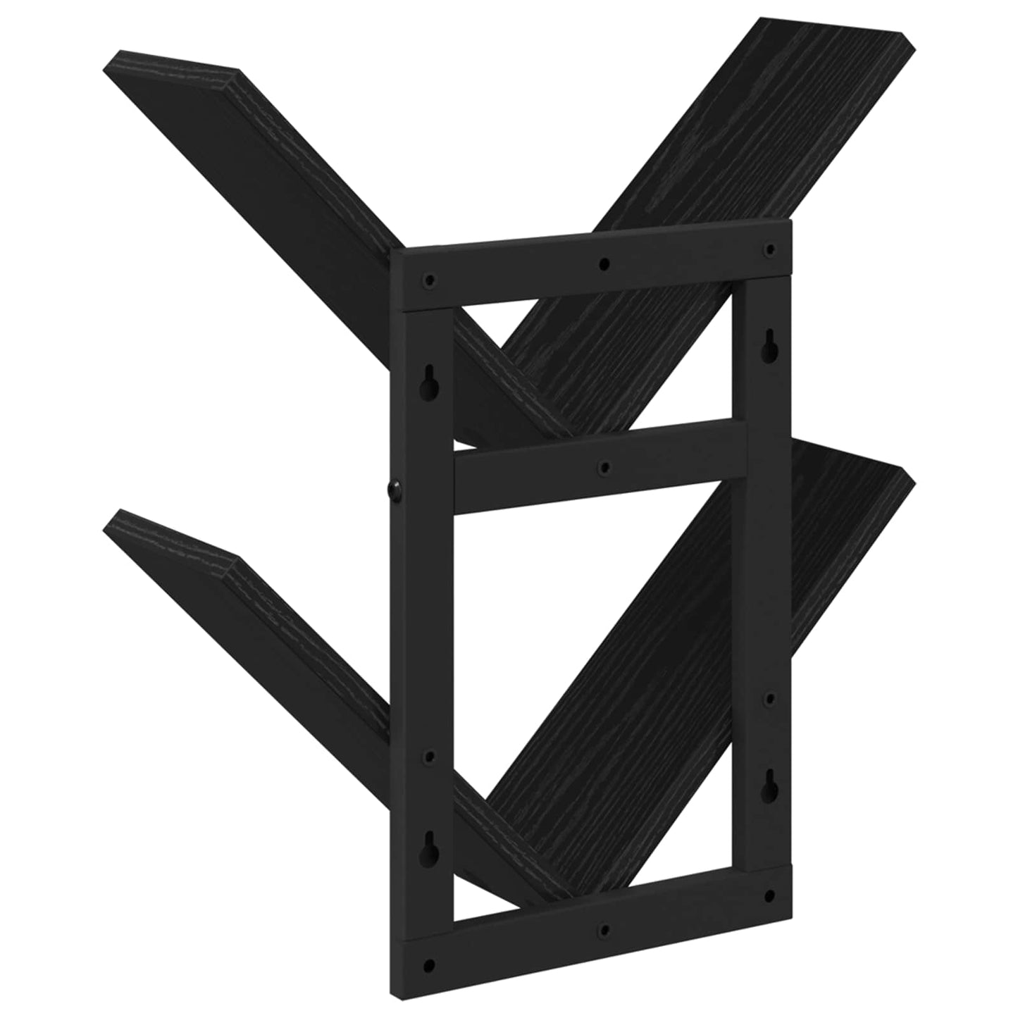 vidaXL Ράφι Τοίχου 2 τμχ. Μαύρη Δρυς 43 x 15 x 47 εκ