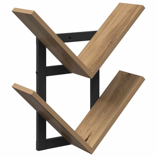 vidaXL Ράφι Τοίχου Artisan Δρυς 43 x 15 x 47 εκ Επεξεργασμένο Ξύλο