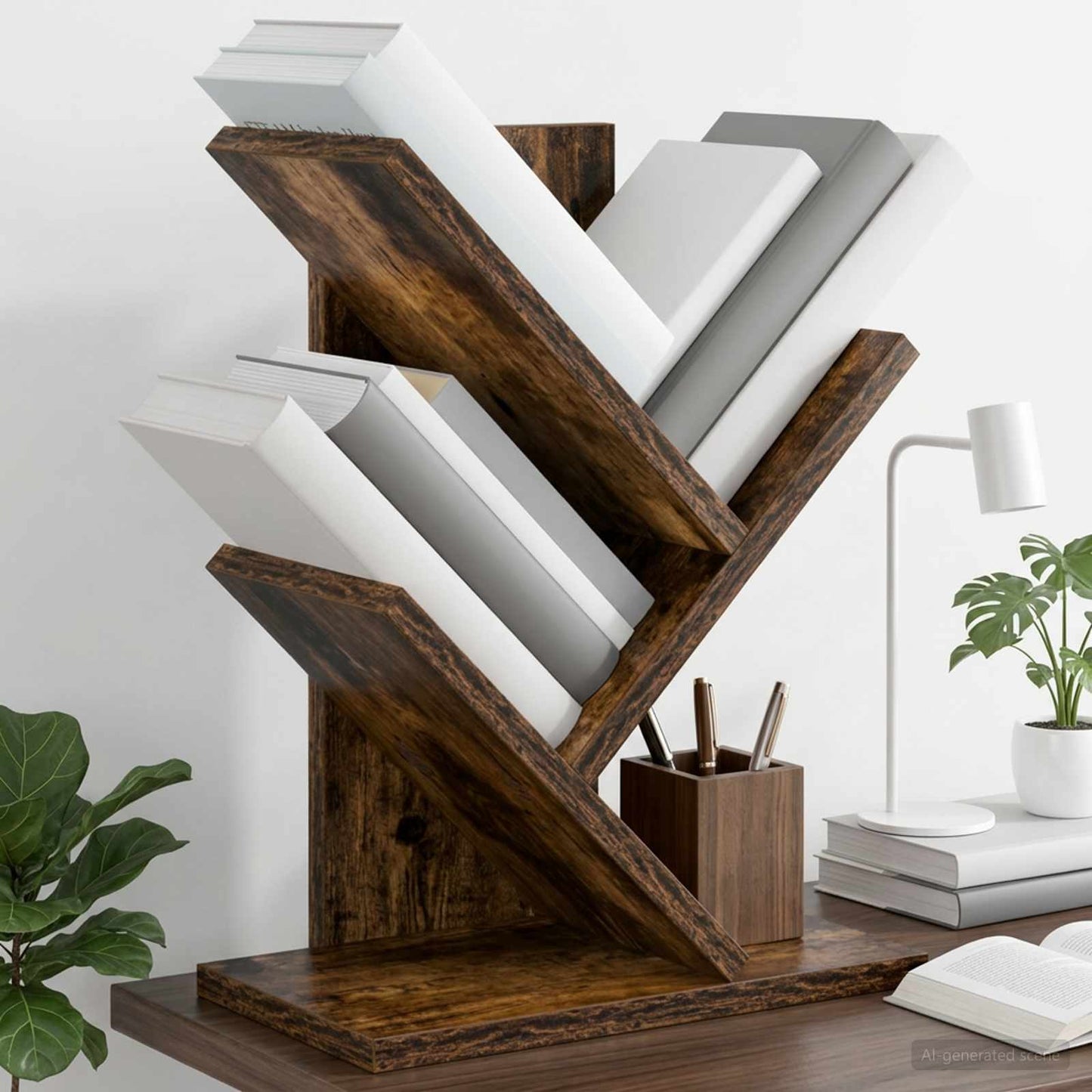 vidaXL Ράφι Δέντρων 3-Επιπέδων 30 x 18 x 40 εκ Επεξεργασμένο Ξύλο