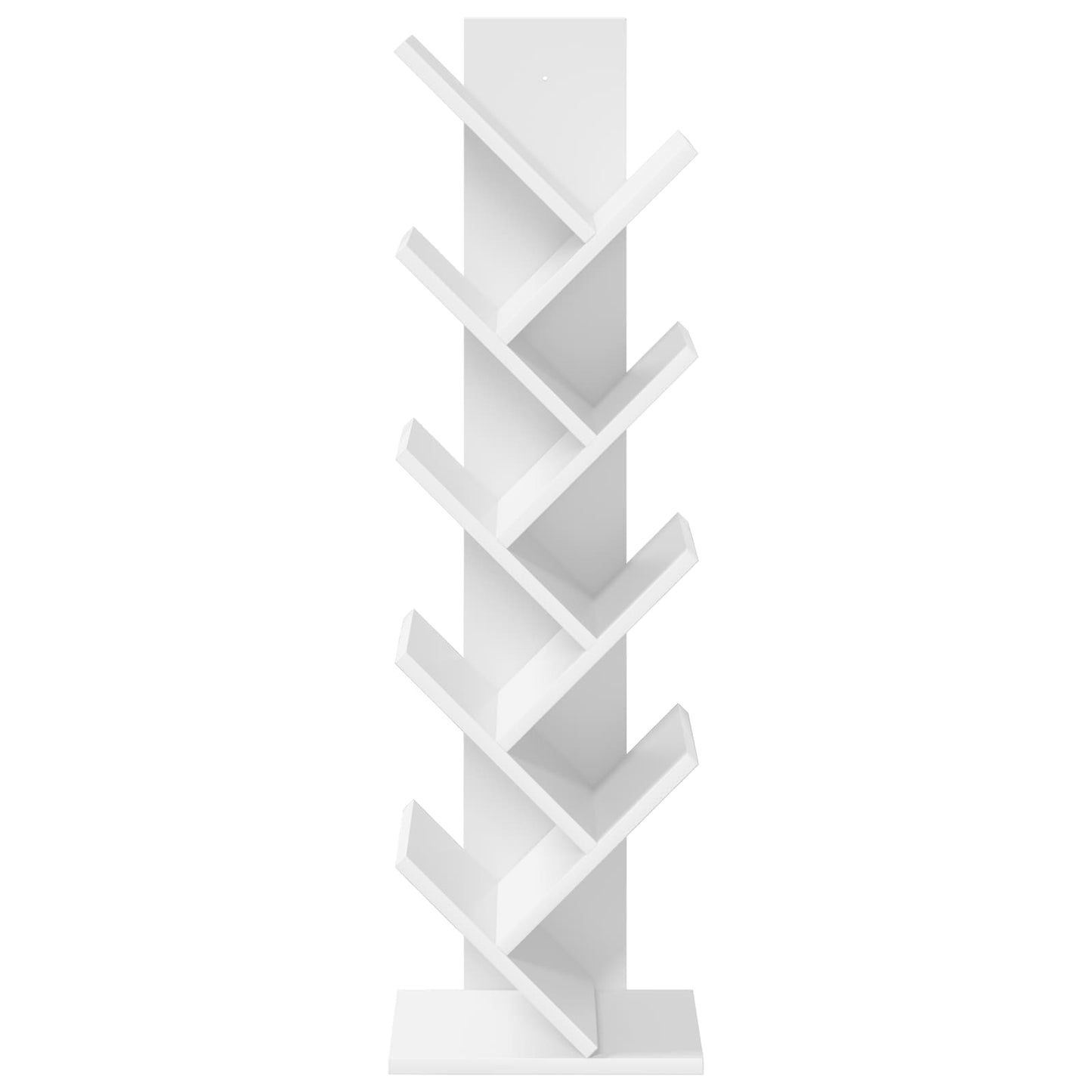 vidaXL Βιβλιοθήκη Δέντρου 6-Επιπέδων 30 x 18 x 100 εκ Λευκό
