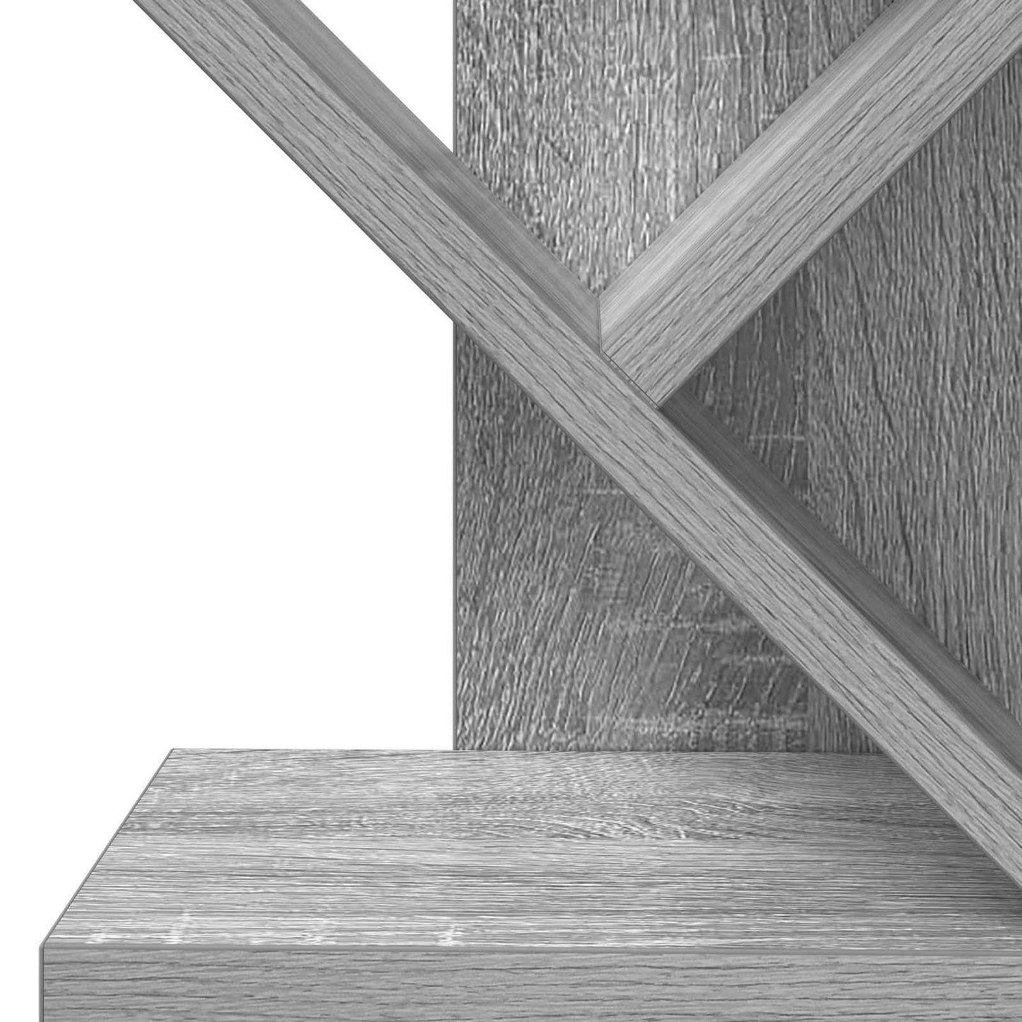 vidaXL Βιβλιοθήκη Δέντρου 6-Επίπεδων 30 x 18 x 100 εκ Γκρι Sonoma
