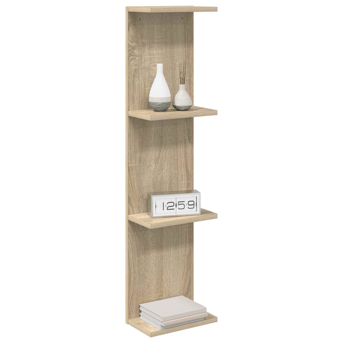 vidaXL Ράφι Τοίχου Sonoma Δρυς 25 x 15 x 100 εκ Επεξεργασμένο Ξύλο