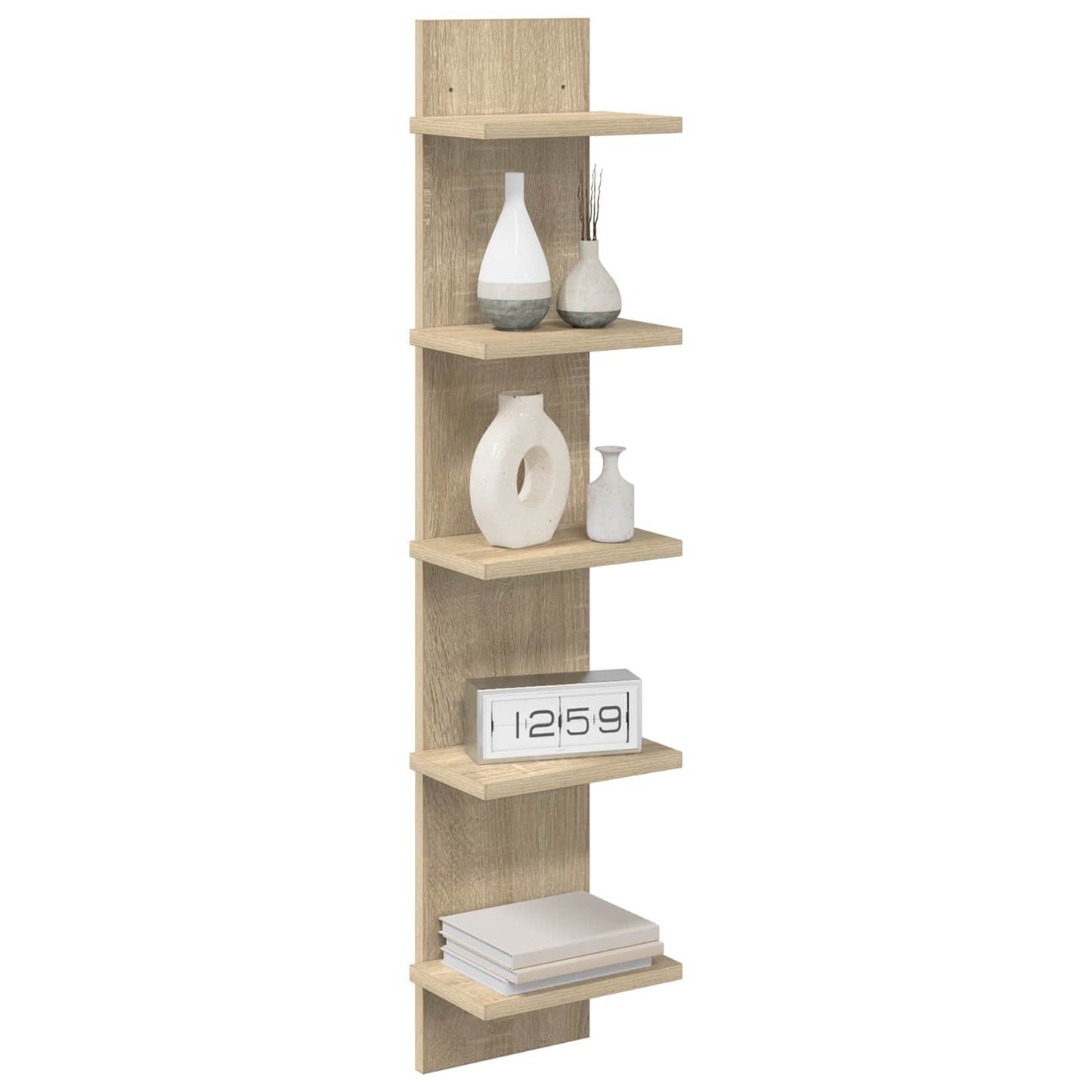 vidaXL Ράφι Τοίχου Sonoma Δρυς 22 x 15 x 100 εκ Επεξεργασμένο Ξύλο