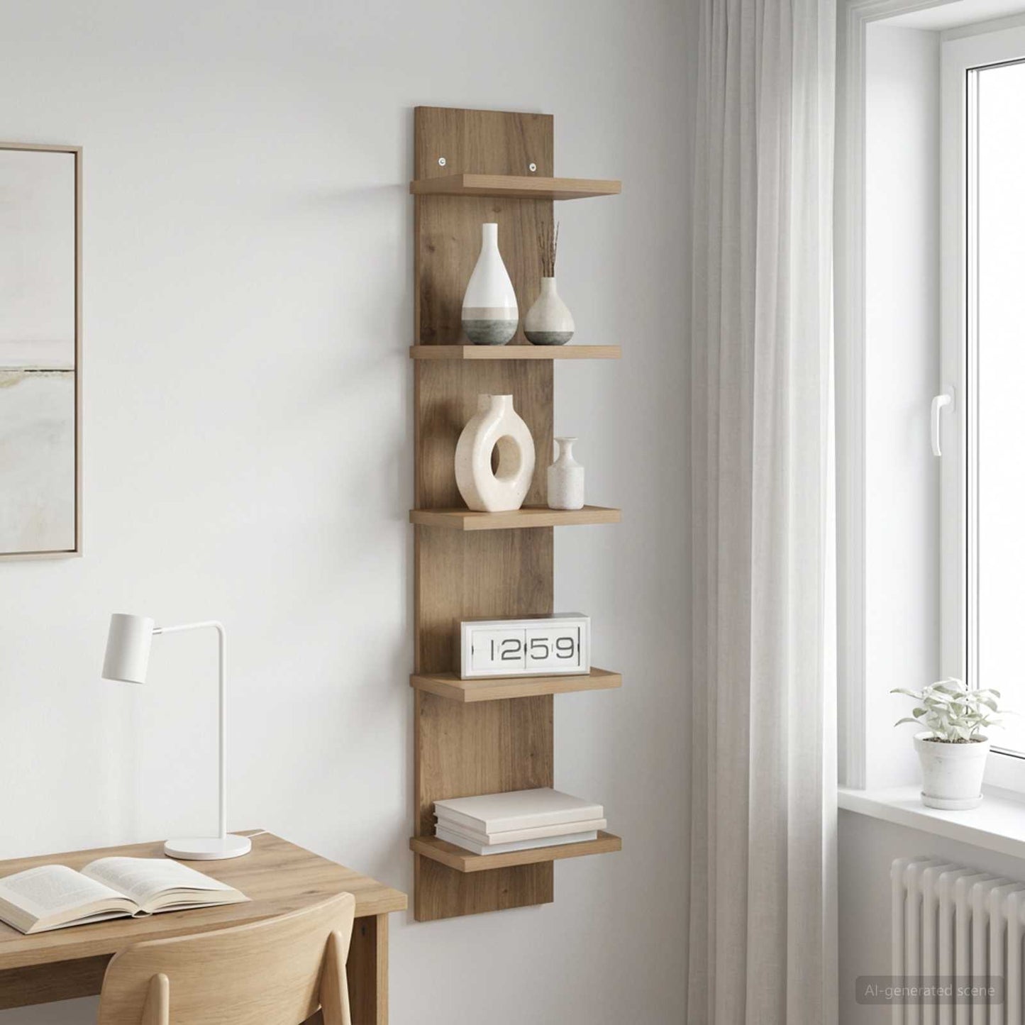 vidaXL Ράφι Τοίχου Artisan Δρυς 22 x 15 x 100 εκ Επεξεργασμένο Ξύλο