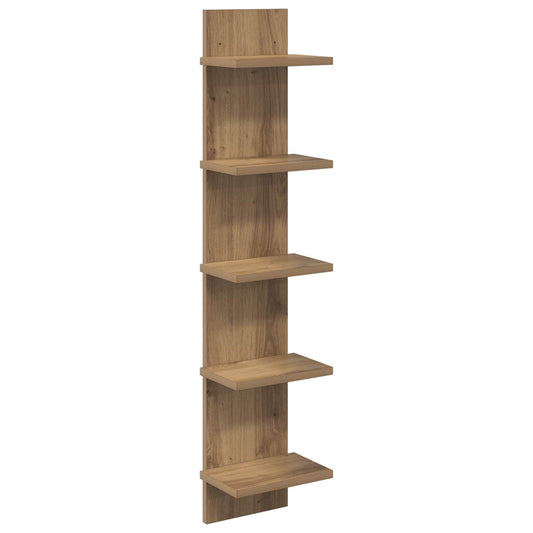 vidaXL Ράφι Τοίχου Artisan Δρυς 22 x 15 x 100 εκ Επεξεργασμένο Ξύλο