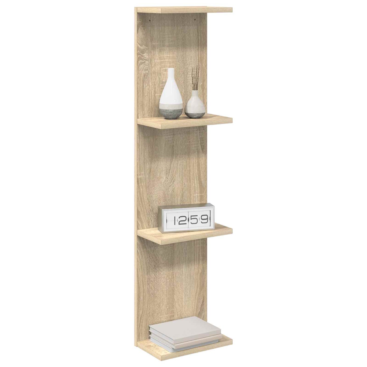 vidaXL Ράφι Τοίχου Sonoma Δρυς 22 x 15 x 100 εκ Επεξεργασμένο Ξύλο
