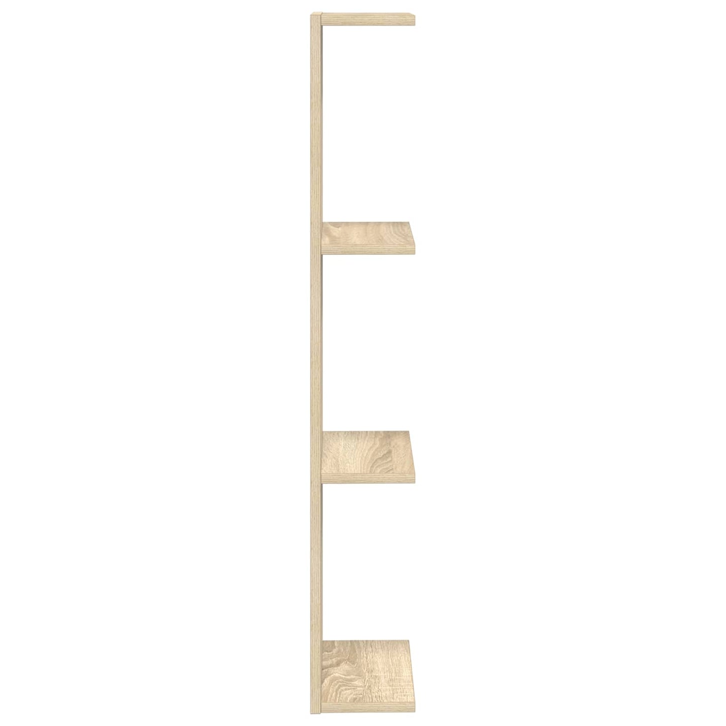 vidaXL Ράφι Τοίχου Sonoma Δρυς 22 x 15 x 100 εκ Επεξεργασμένο Ξύλο