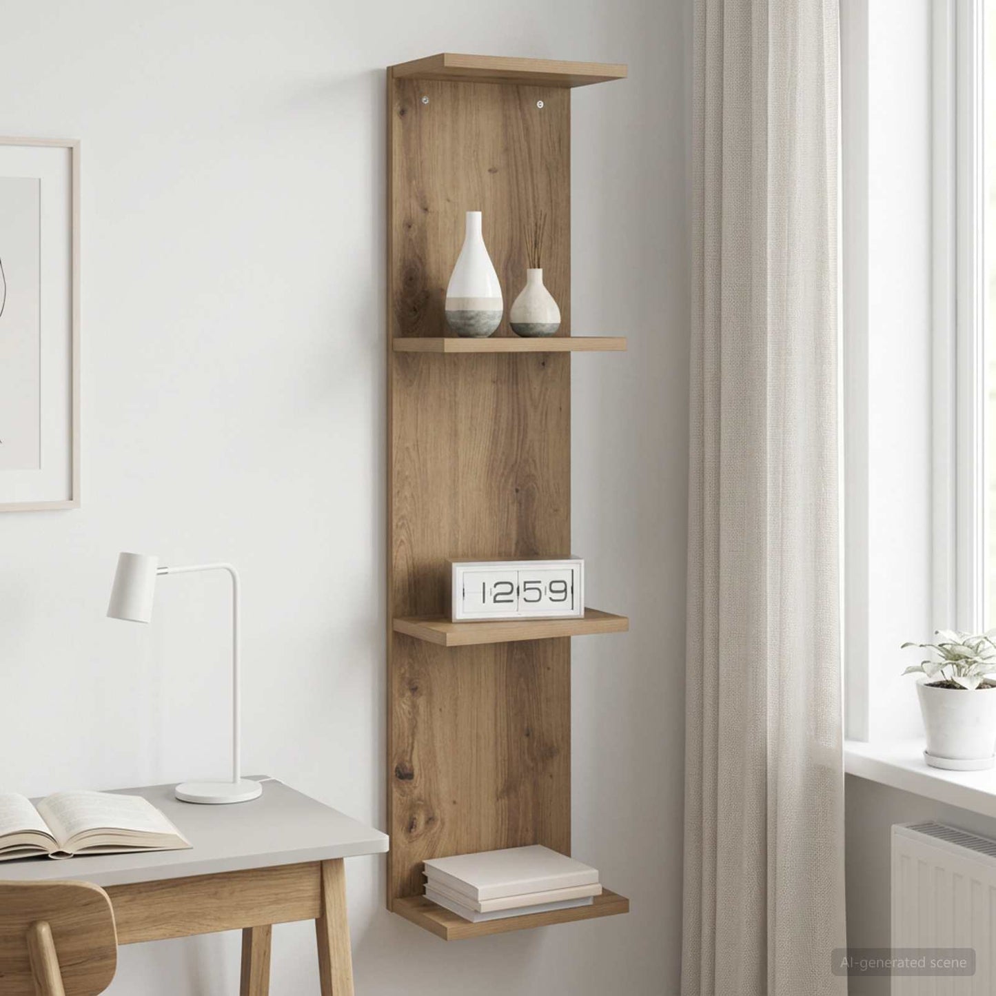 vidaXL Ράφι Τοίχου Artisan Δρυς 22 x 15 x 100 εκ Επεξεργασμένο Ξύλο