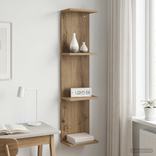 vidaXL Ράφι Τοίχου Artisan Δρυς 22 x 15 x 100 εκ Επεξεργασμένο Ξύλο