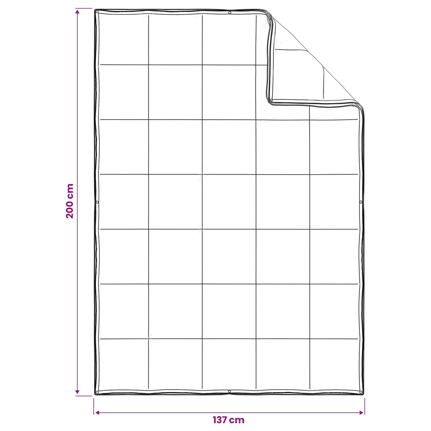 vidaXL Σετ Παπλωμάτων Λευκό 137 x 200 cm Βαμβάκι, Μπαμπού, Πολυεστέρας