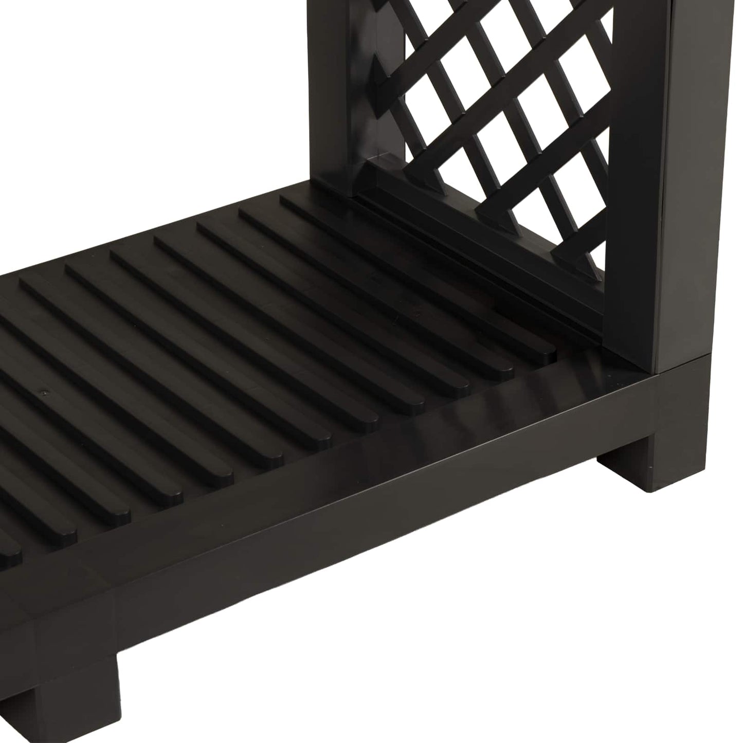 vidaXL Ράφι ξύλων 114 x 46 x 101 εκ. PP Ανθρακί
