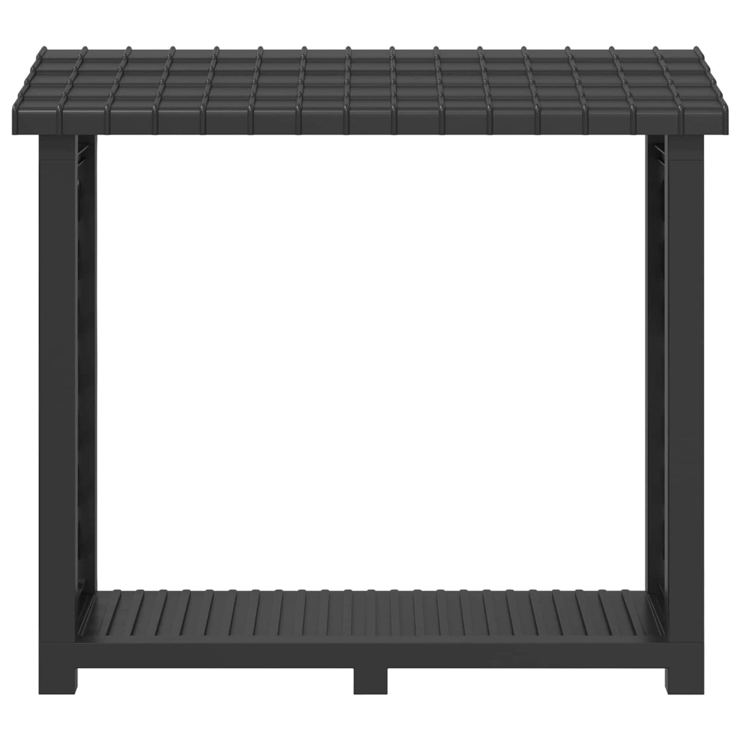 vidaXL Ράφι ξύλων 114 x 46 x 101 εκ. PP Ανθρακί