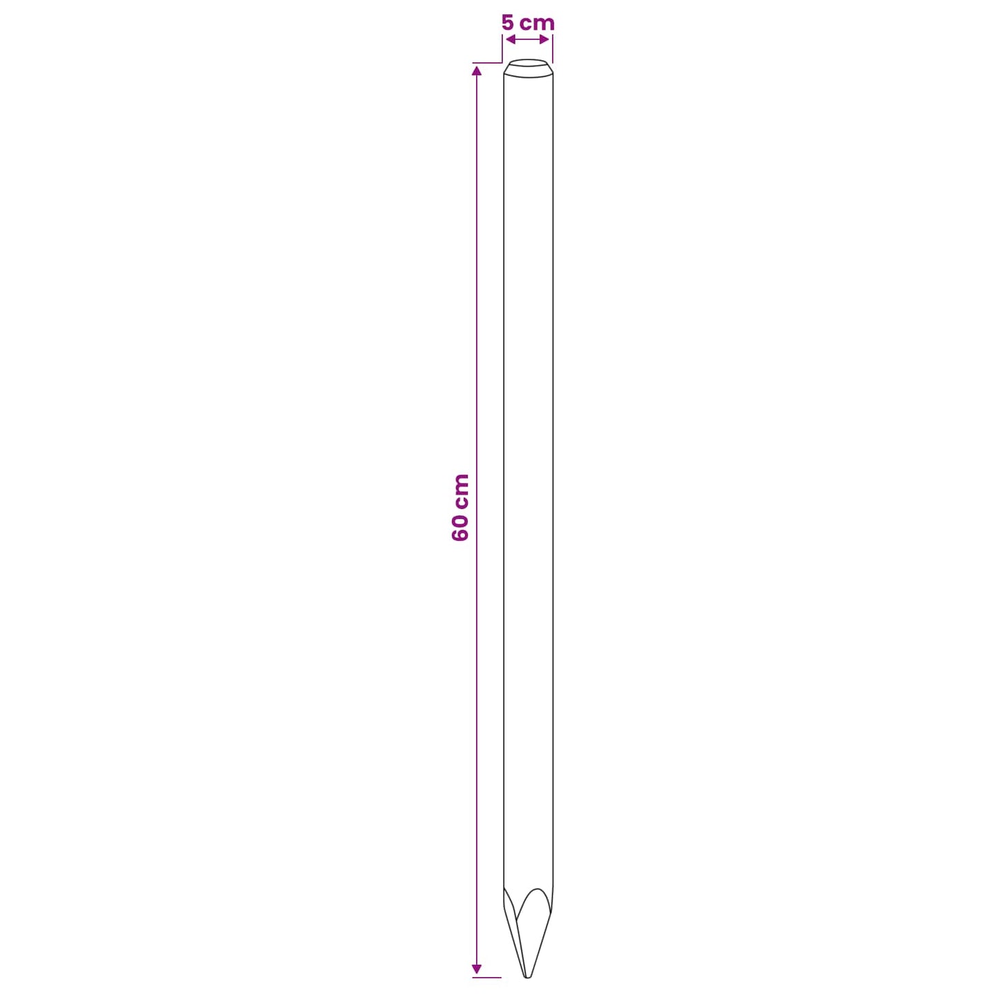 vidaXL Πό posts φράχτη 15 τεμ. Καφέ 60 cm Μασίφ Ξύλο Πεύκου