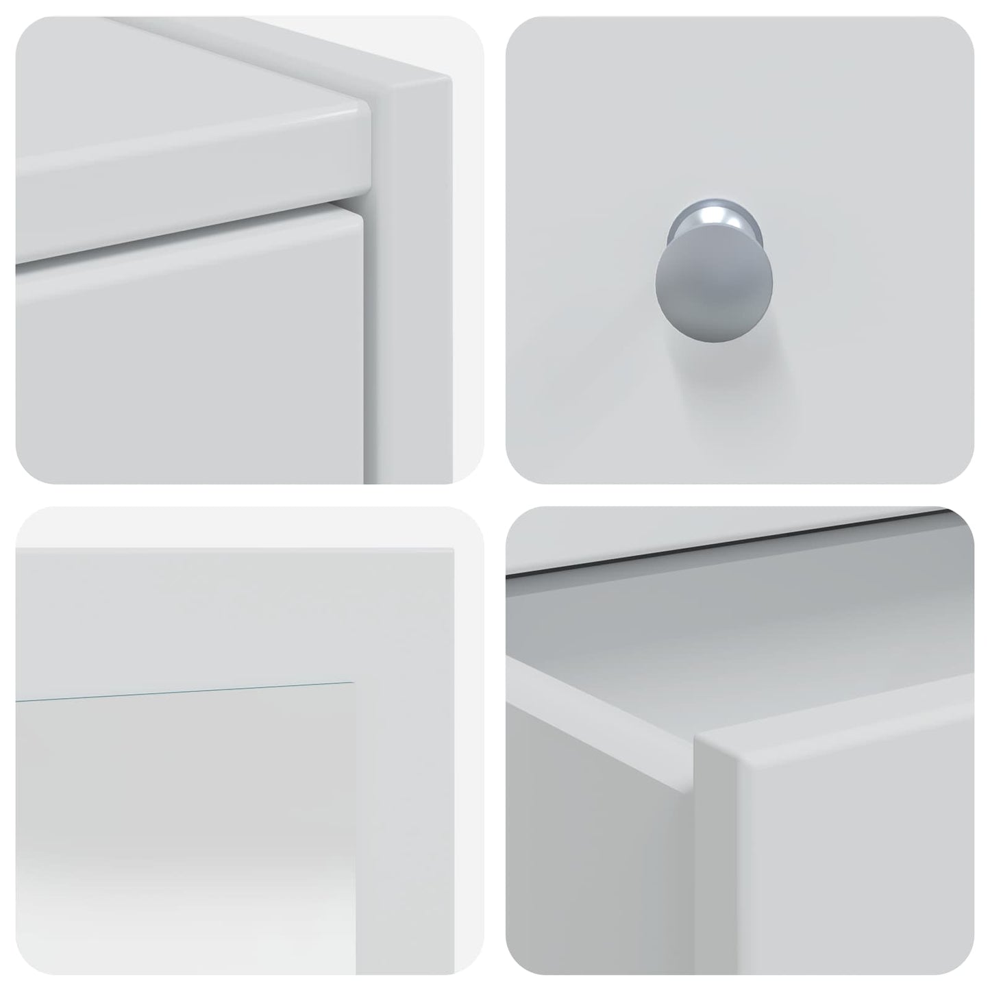 vidaXL Σετ Τραπεζιού Μακιγιάζ FAUSKE 3 pcs Λευκό 76 x 50 x 143 εκ.