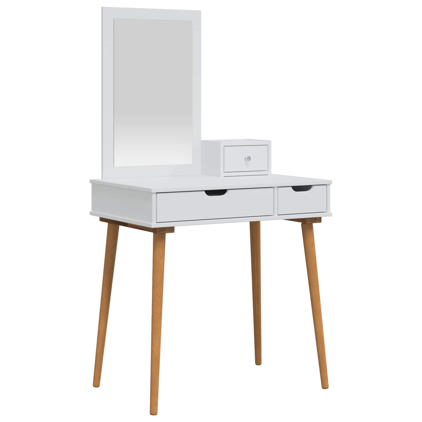 vidaXL Σετ Τραπεζιού Μακιγιάζ FAUSKE 3 pcs Λευκό 76 x 50 x 143 εκ.