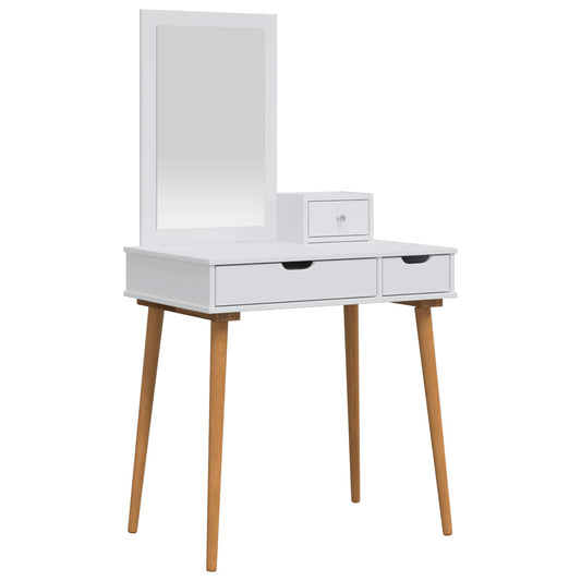 vidaXL Σετ Τραπεζιού Μακιγιάζ FAUSKE 3 pcs Λευκό 76 x 50 x 143 εκ.