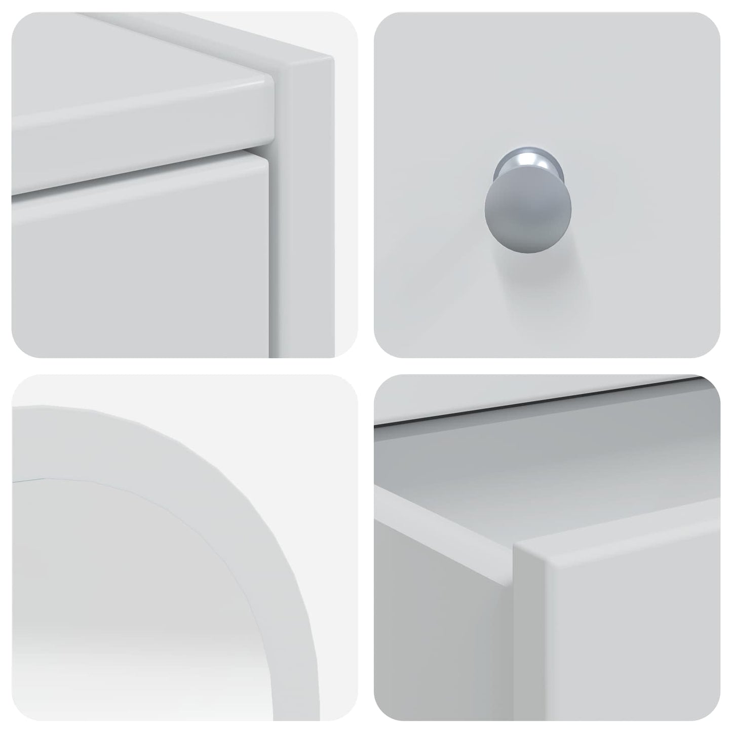 vidaXL Σετ Τραπεζιού Μακιγιάζ FAUSKE 4 pcs Λευκό 100 x 50 x 143 εκ
