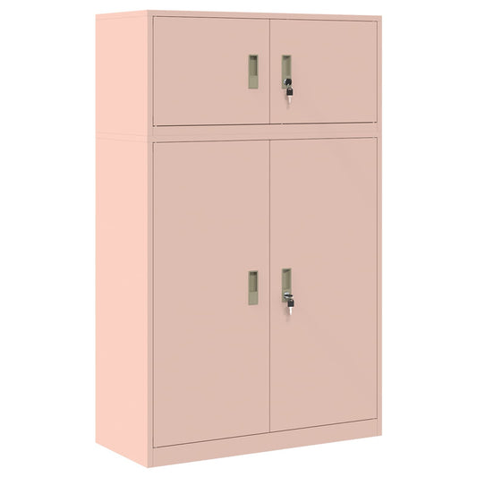 vidaXL Ντουλάπι αποθήκευσης 2 τμχ. Ροζ 90 x 40 x 145 cm Ατσάλι