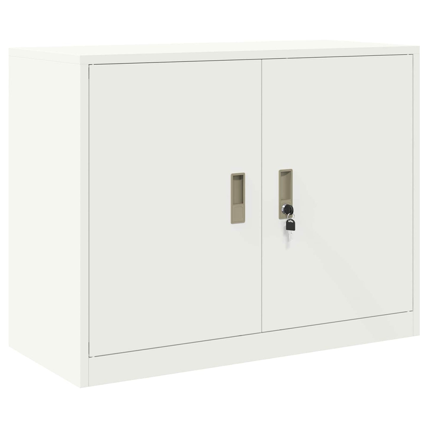 vidaXL Ντουλάπι αποθήκευσης 2 τμχ. Λευκό 90 x 40 x 175 εκ Ατσάλι