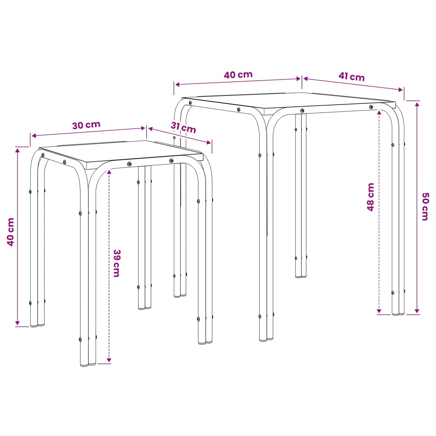 vidaXL Τραπεζάκι Πλευράς Sonoma Δρυς 41 x 40 x 50 εκ