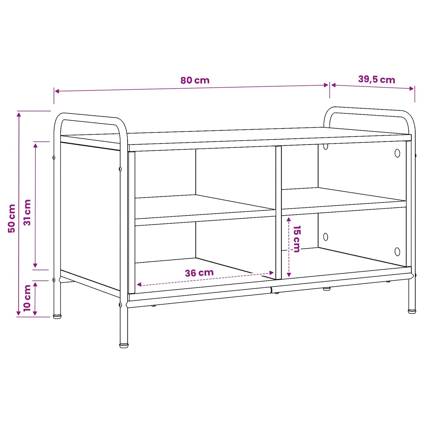 vidaXL Ντουλάπι TV 140 x 39,5 x 50 εκ. Artisan Δρυς Επεξεργασμένο Ξύλο