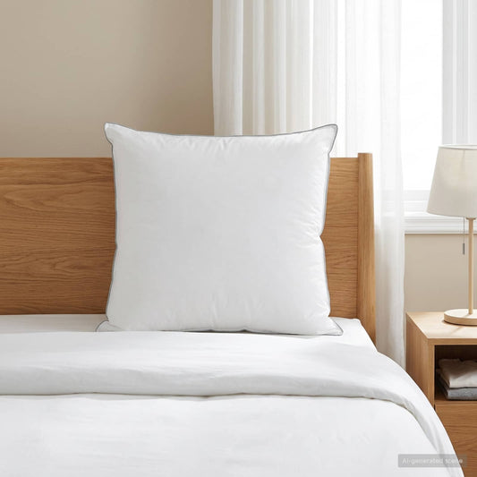 vidaXL Μαξιλάρι 80 x 80 cm Αυστραλιανό Μαλλί Λευκό